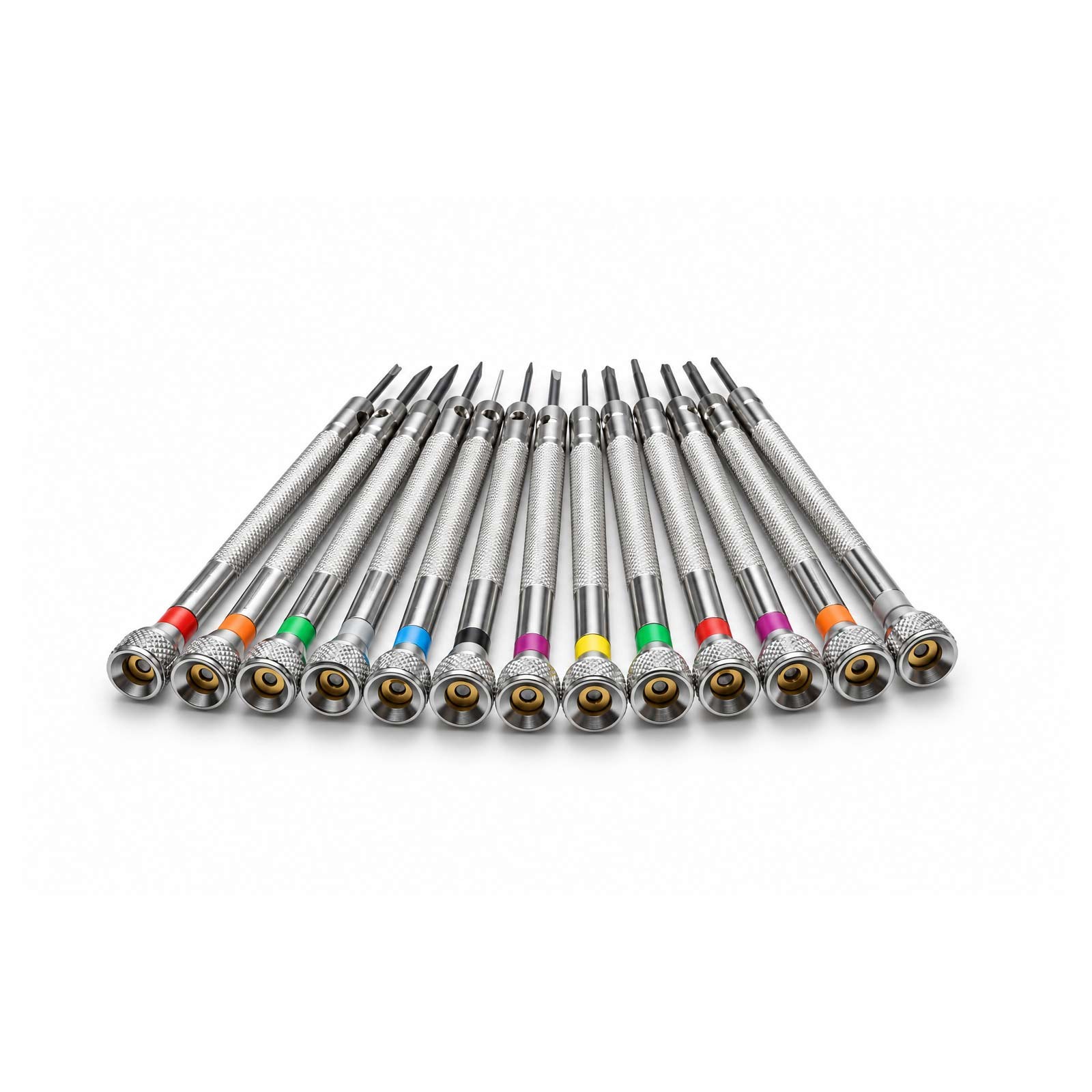 13Pack Metal 0.6-2.0mm Slotted Cross Screwdriver Set Watchmaker Repair Tool