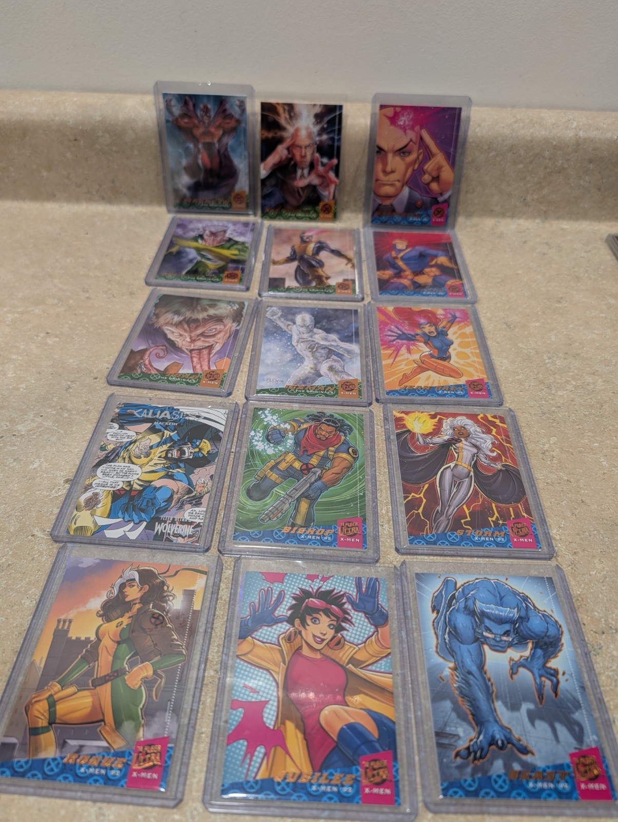 2018 Fleer Ultra X-Men insert X-Men '92 lot of 15 cards Rogue Storm Wolverine...