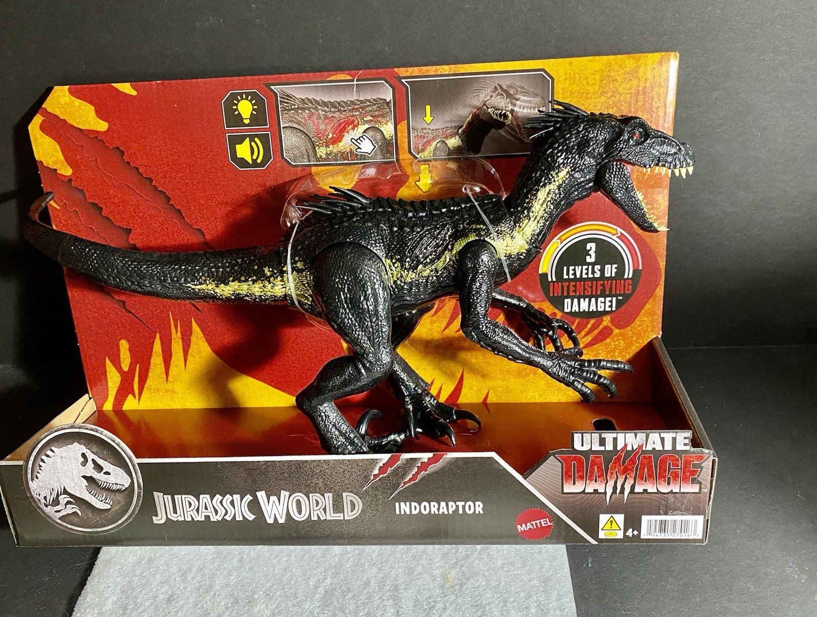 Jurassic Park World IndoRaptor Ultimate Damage Lights Up W/ Sounds- Ships ASAP Jurassic Park World IndoRaptor Ultimate Damage Lights Up W/ Sounds- Ships ASAP