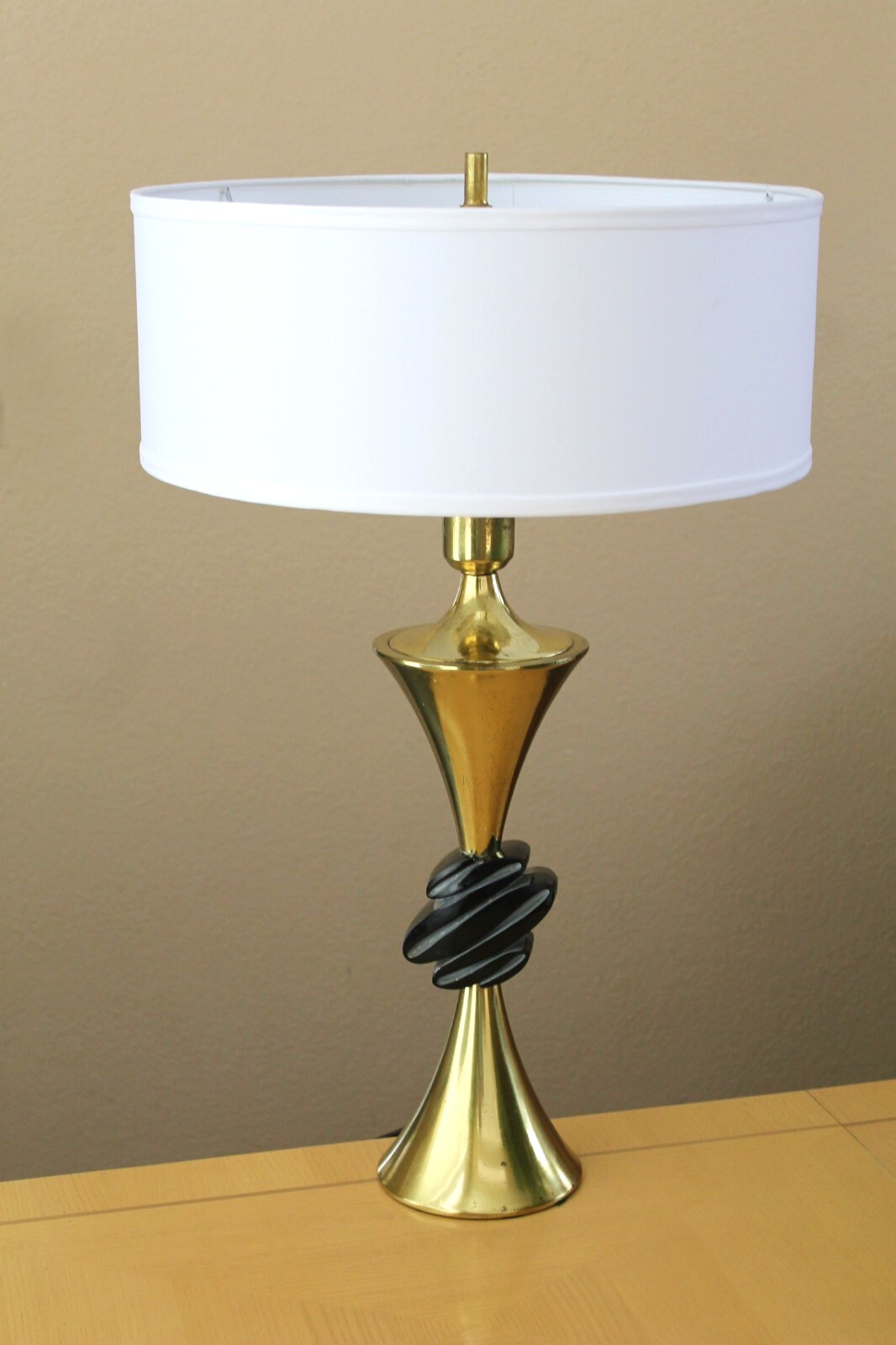 SUPERB VTG MID CENTURY ATOMIC REMBRANDT 50's TABLE LAMP BRASS DECO MODERN ART