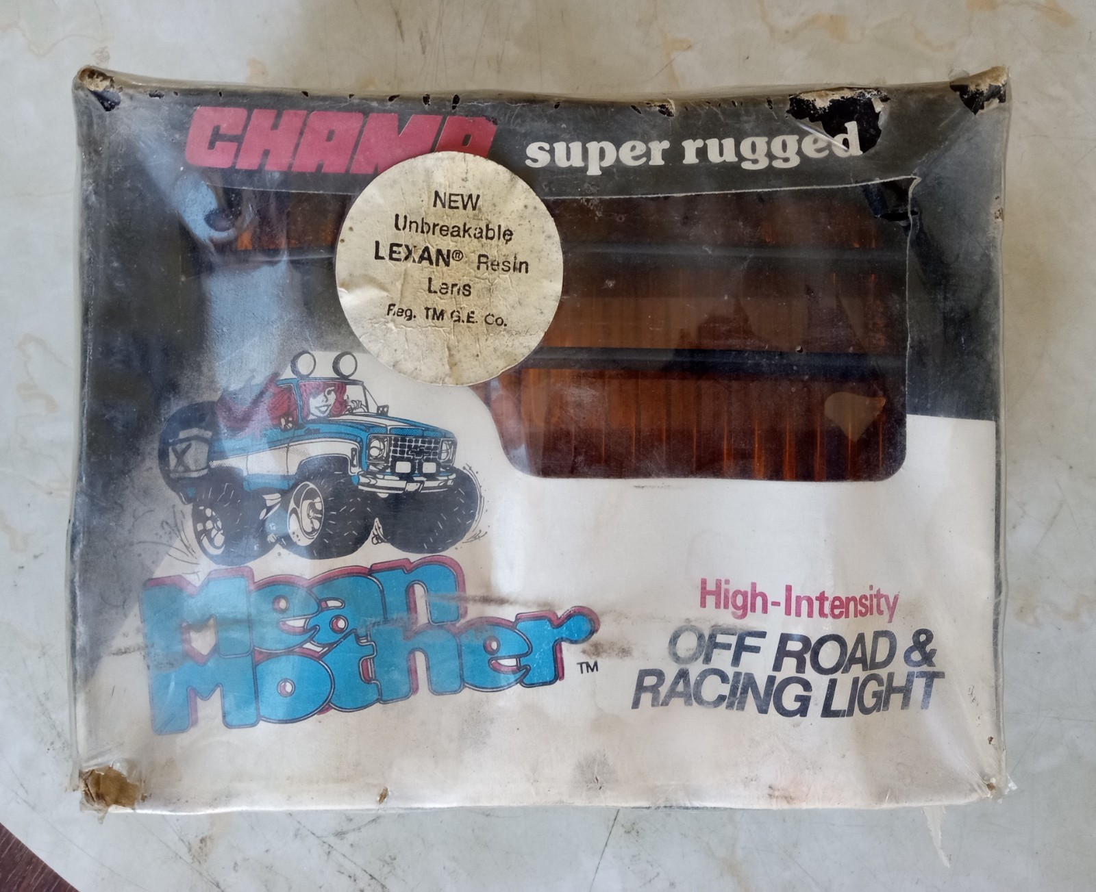 NOS vintage MEAN MOTHER high intensity Off Road Racing Fog Light Amber 9-1266