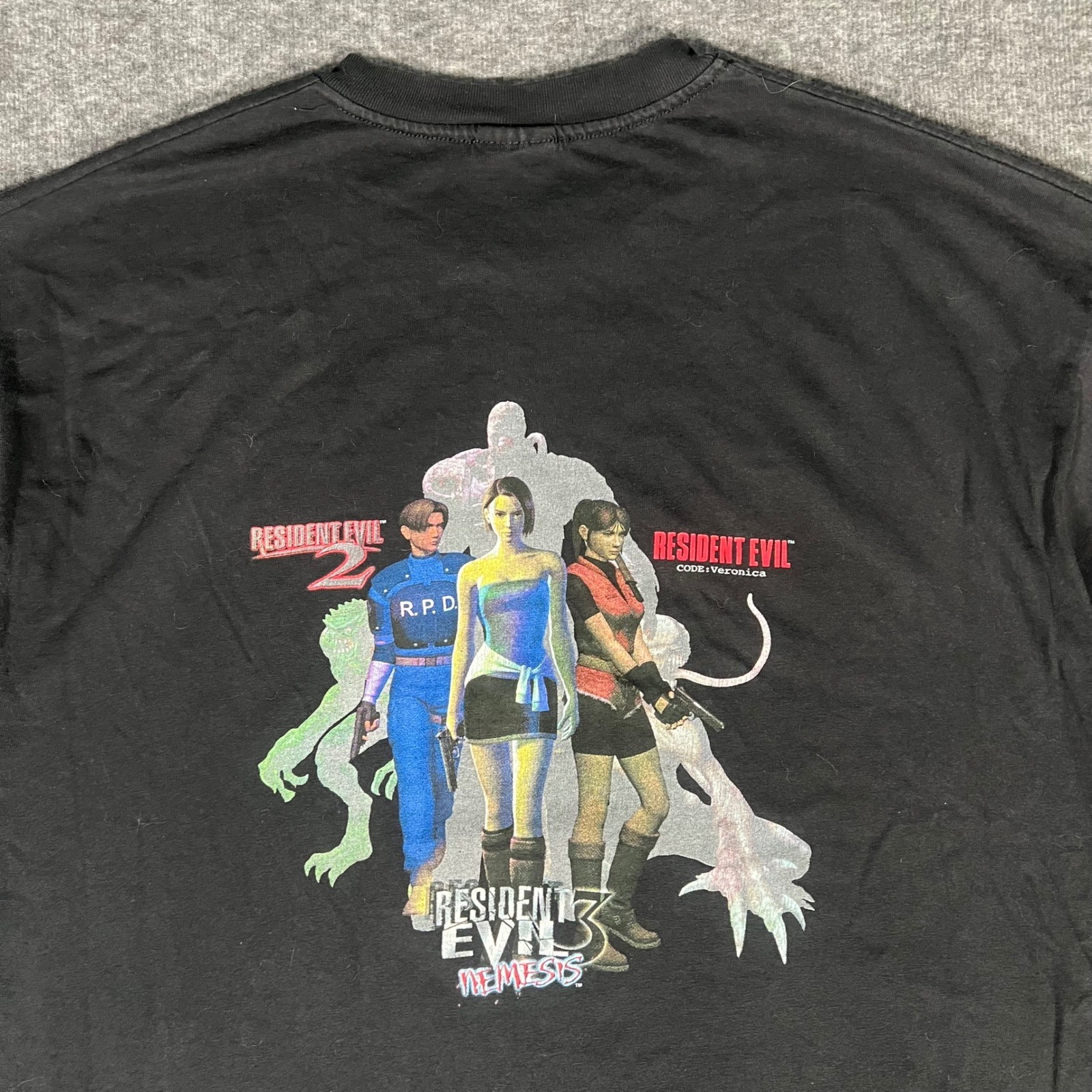 Vintage Capcom Resident Evil 3 Nemesis Code Veronica T-Shirt Black XL Hanes