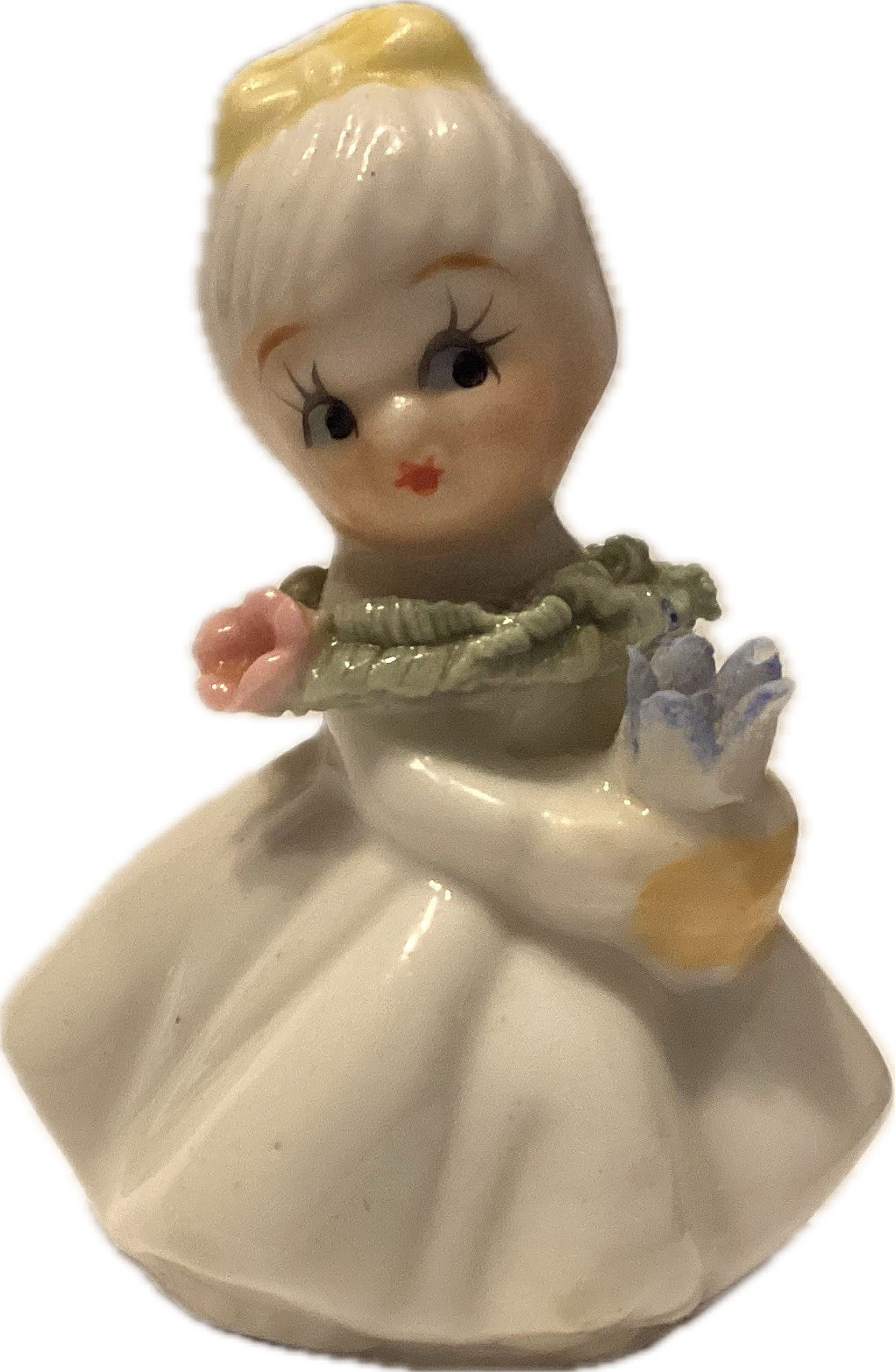 Vintage Enesco Bone China Flower Girl