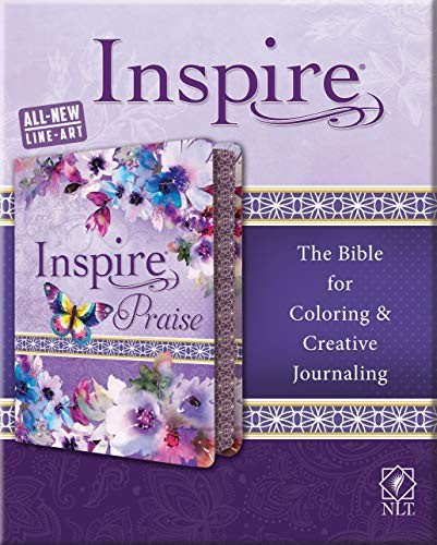 Inspire PRAISE Bible NLT (LeatherLike, Purple Garden): The Bible for Colorin...