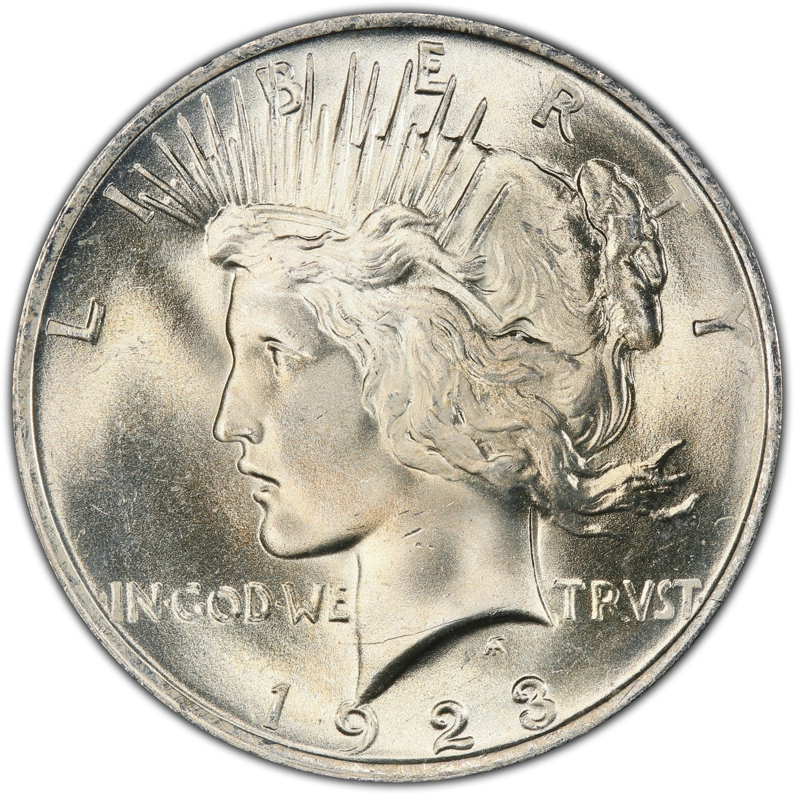 1923 $1 Peace Silver Dollar Brilliant Uncirculated US Coin Mint 1923 $1 Peace Silver Dollar Brilliant Uncirculated US Coin Mint