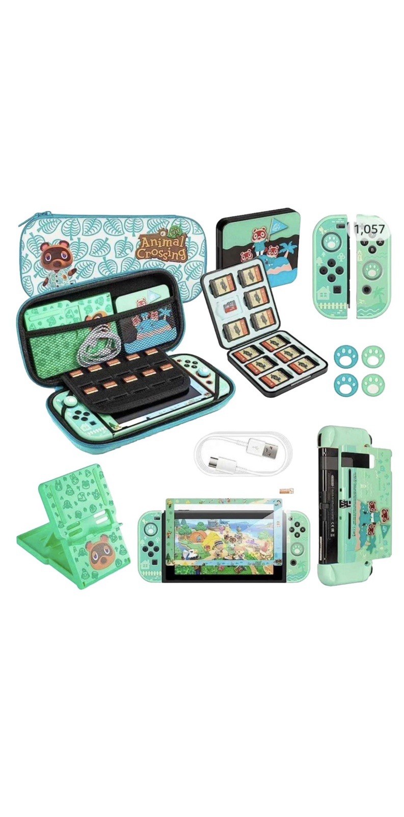 Nintendo Switch Animal Crossing Case with Accessories Bundle Nintendo Switch Animal Crossing Case with Accessories Bundle