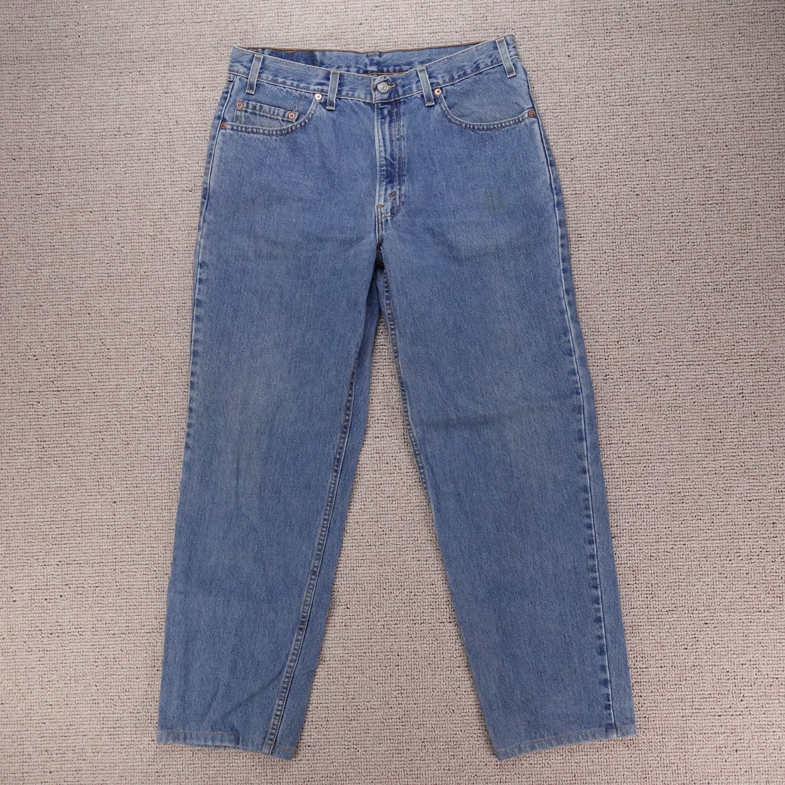 Vintage Levis 550 Jeans Fits 35x30 Light Wash Batwing Tag Made in USA 90s