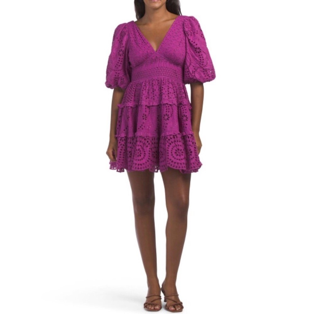 Cynthia Rowley Purple Eyelet Mini Dress NWOT Cynthia Rowley Purple Eyelet Mini Dress NWOT