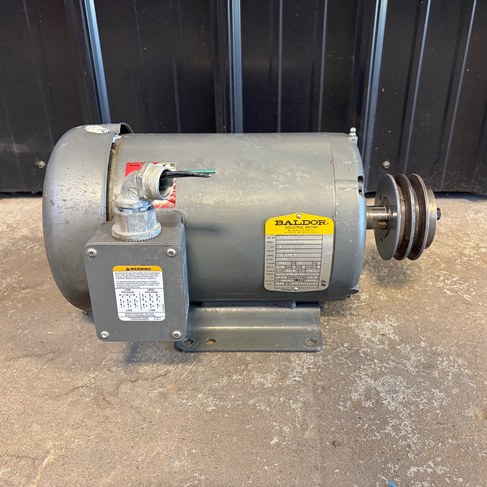 Baldor M3615T Industrial Motor 5HP 1750RPM 208-230/460V AC 3-Ph (F32)