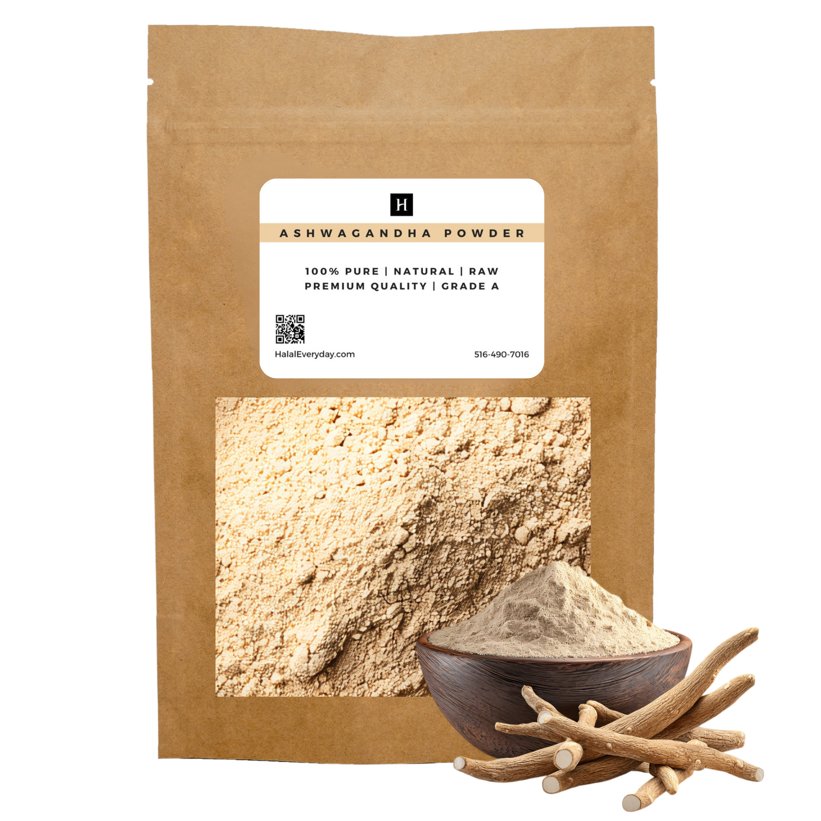 Ashwagandha Powder Indian Ginseng Raw Natural Organically Sourced Non-GMO Bulk