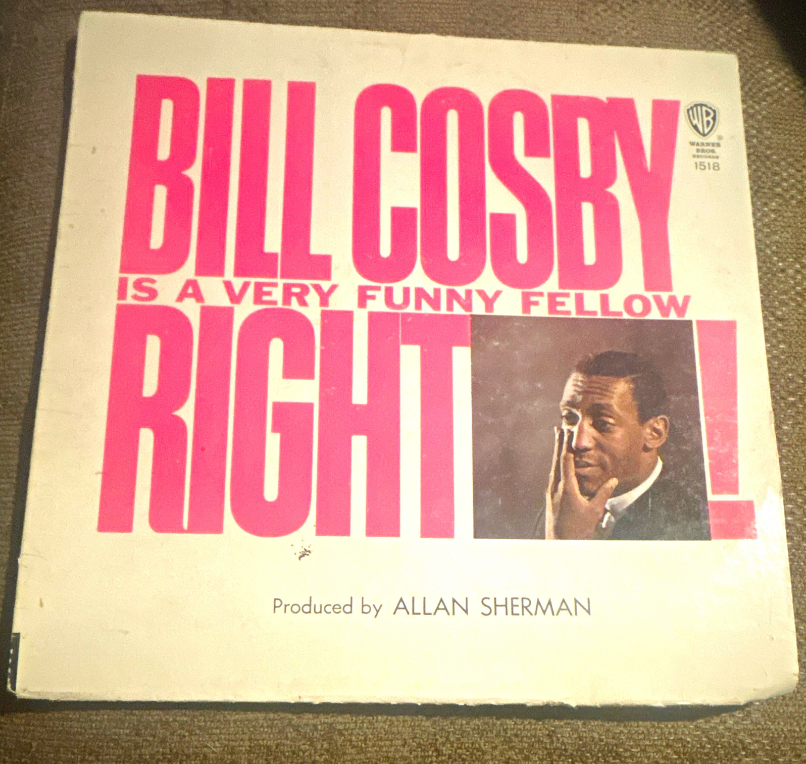 Bill Cosby Is a Very Funny Fellow...Right Vinyl LP Warner Bros. Hi-Fi W 1518 Bill Cosby Is a Very Funny Fellow...Right Vinyl LP Warner Bros. Hi-Fi W 1518