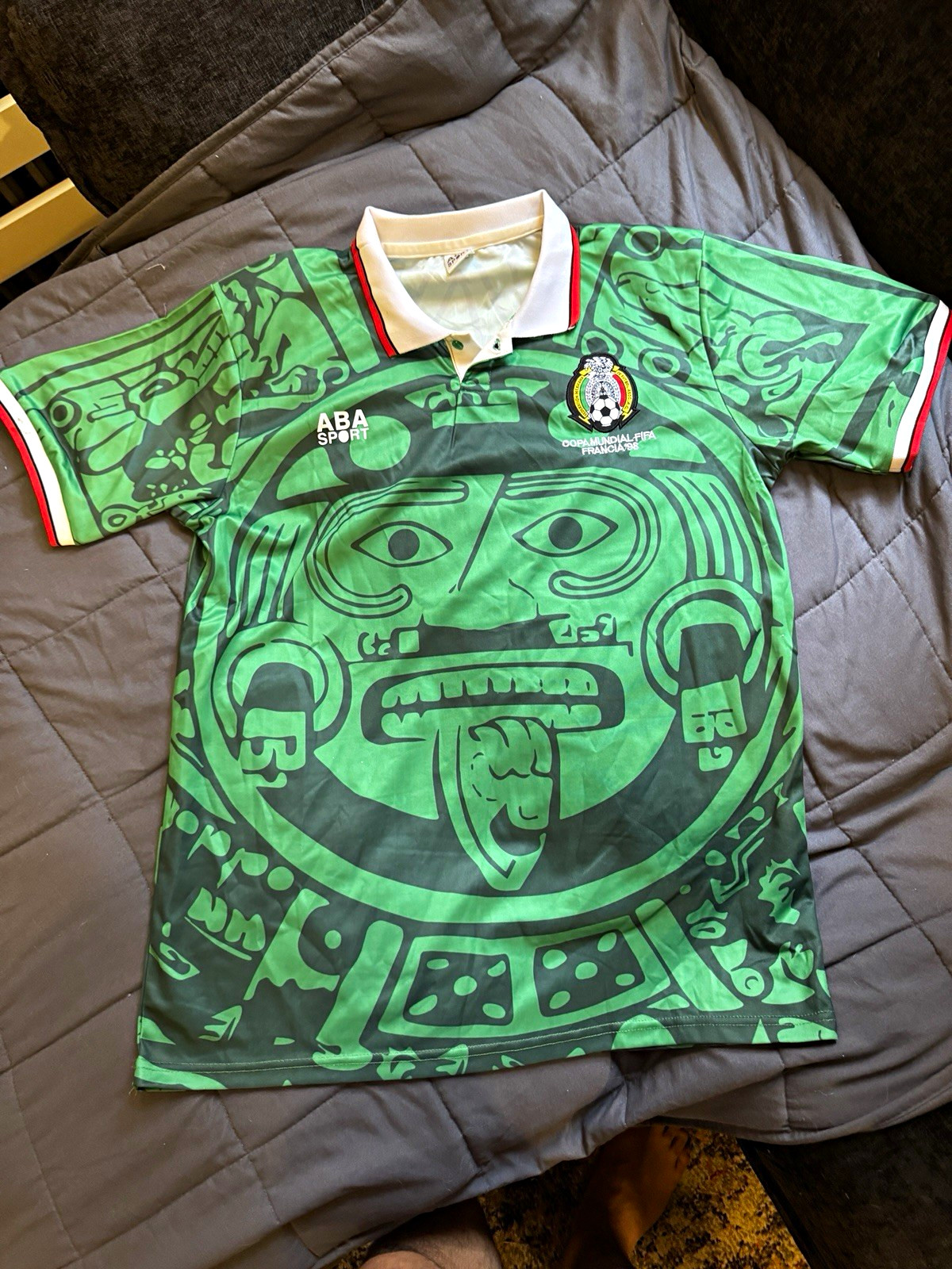 ABA Sport Mexico FIFA World Cup 1998 Soccer Jersey Green Size 2XL