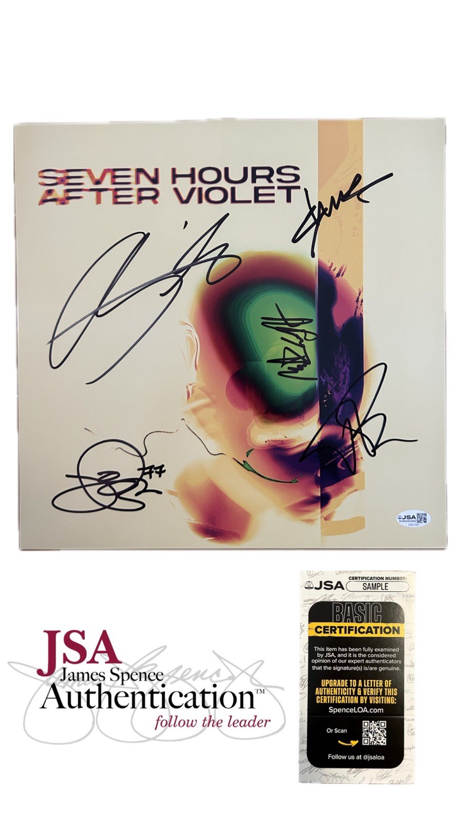 Seven Hours After Violet Self Titled Autographed Signed Vinyl with JSA SHAVO Seven Hours After Violet Self Titled Autographed Signed Vinyl with JSA SHAVO