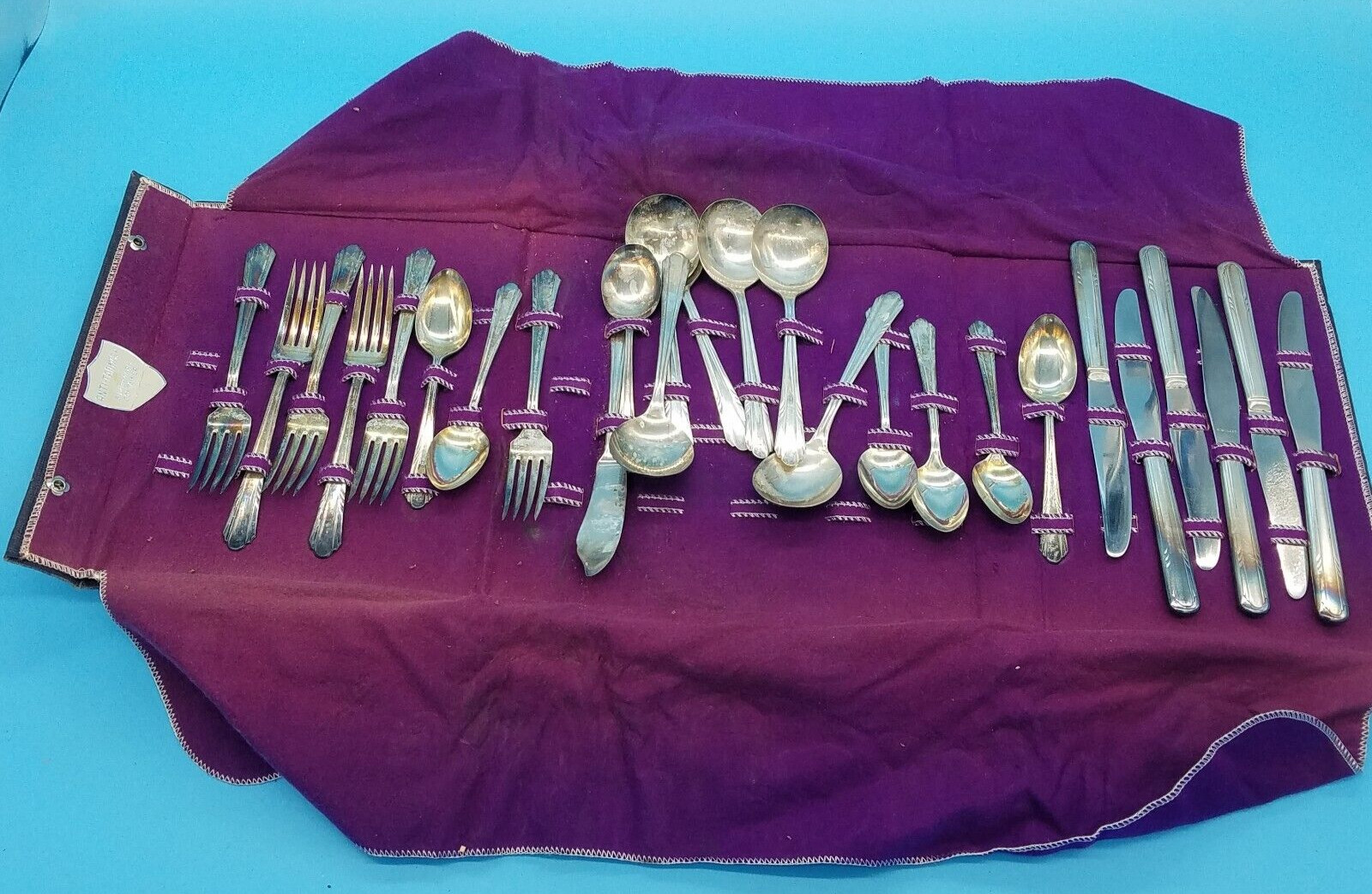 VINTAGE Linton Silver Plate 26 PC Flat wear Set serving for 6 Anti -Tarnish