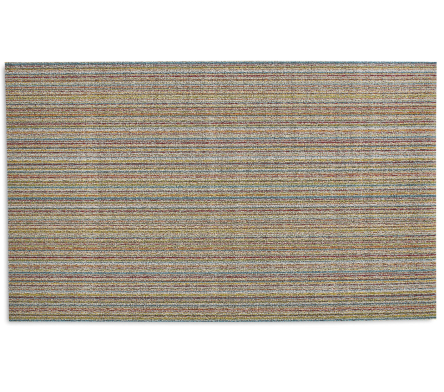 CHILEWICH SKINNY STRIPE RECTANGLE SHAG VINYL BIG MAT 36\'x60\'  MULTI COLOR NWT