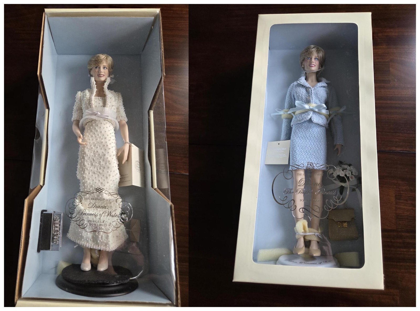 Franklin Mint Princess Diana Porcelain Doll + People’s Princess + 6 Outfit Boxes Franklin Mint Princess Diana Porcelain Doll + People’s Princess + 6 Outfit Boxes