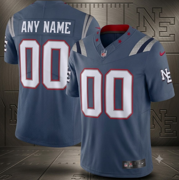 New 2026 Men\'s Patriots Storm Blue On-Field Rivalries Limited Stitched Jersey