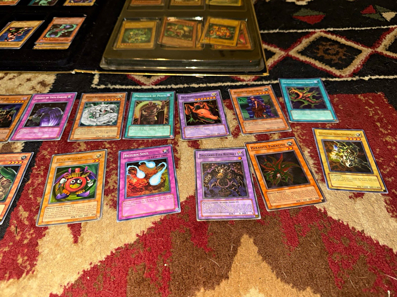 1996 Konami Yu-Gi-Oh TCG Card Lot w/ Binder Pages, LOB Exodia, Unlimited 1996 Konami Yu-Gi-Oh TCG Card Lot w/ Binder Pages, LOB Exodia, Unlimited