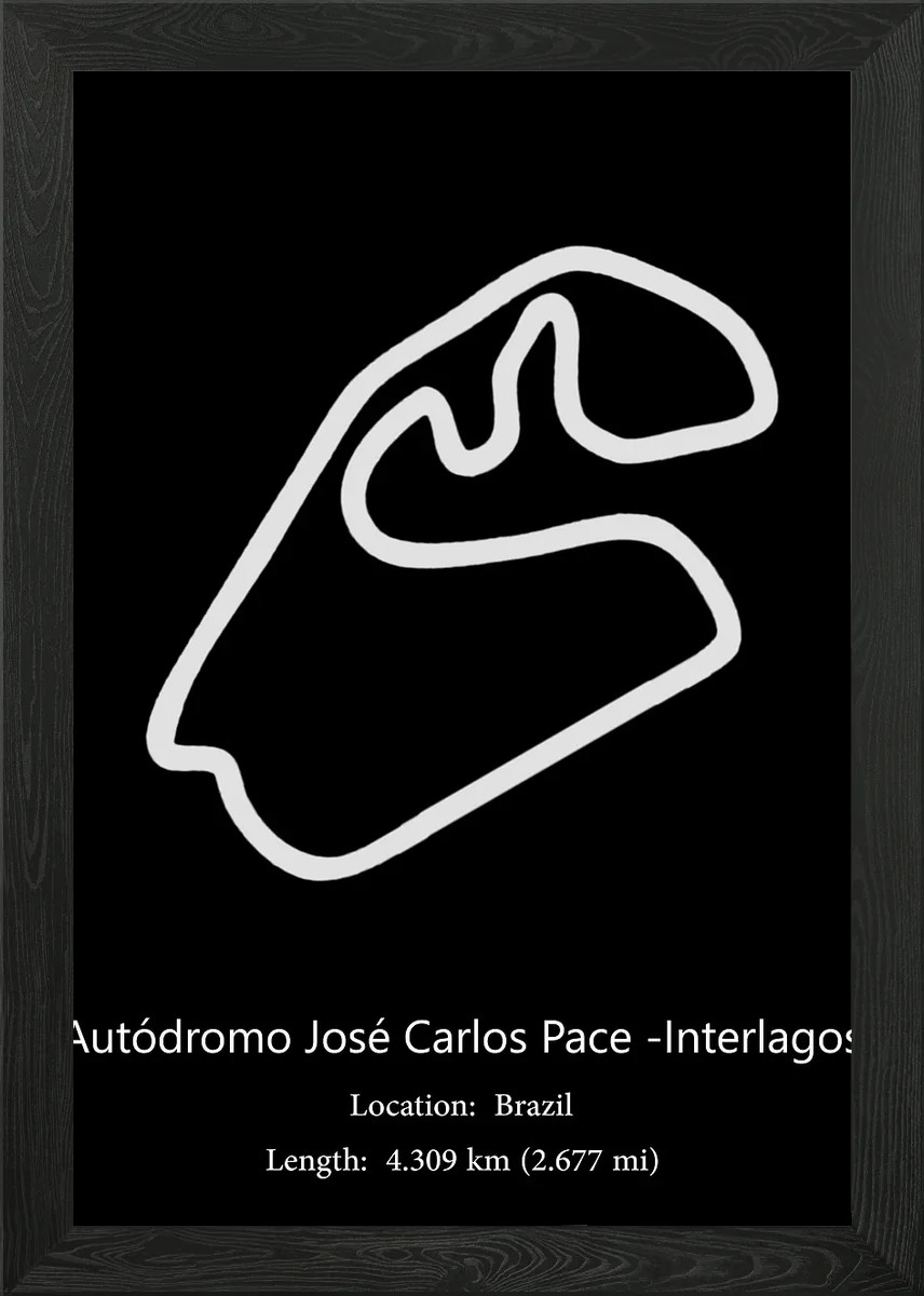 Autodromo Interlagos Framed Wall Art Poster Canvas Print Picture Autodromo Interlagos Framed Wall Art Poster Canvas Print Picture