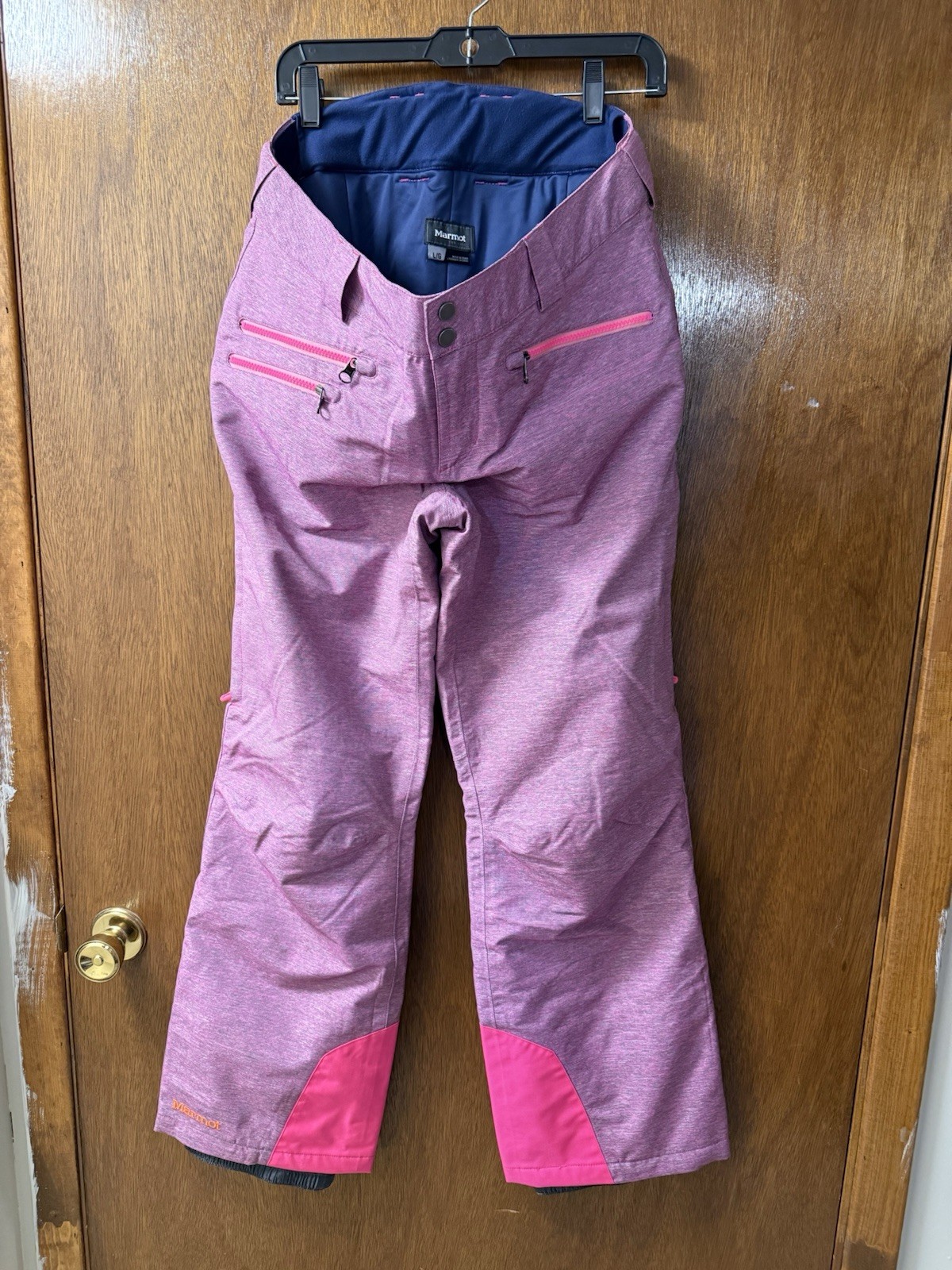 Marmot Women\'s Insulated Ski / Snowboard Pants in a heathered purple-pink Marmot Women\'s Insulated Ski / Snowboard Pants in a heathered purple-pink