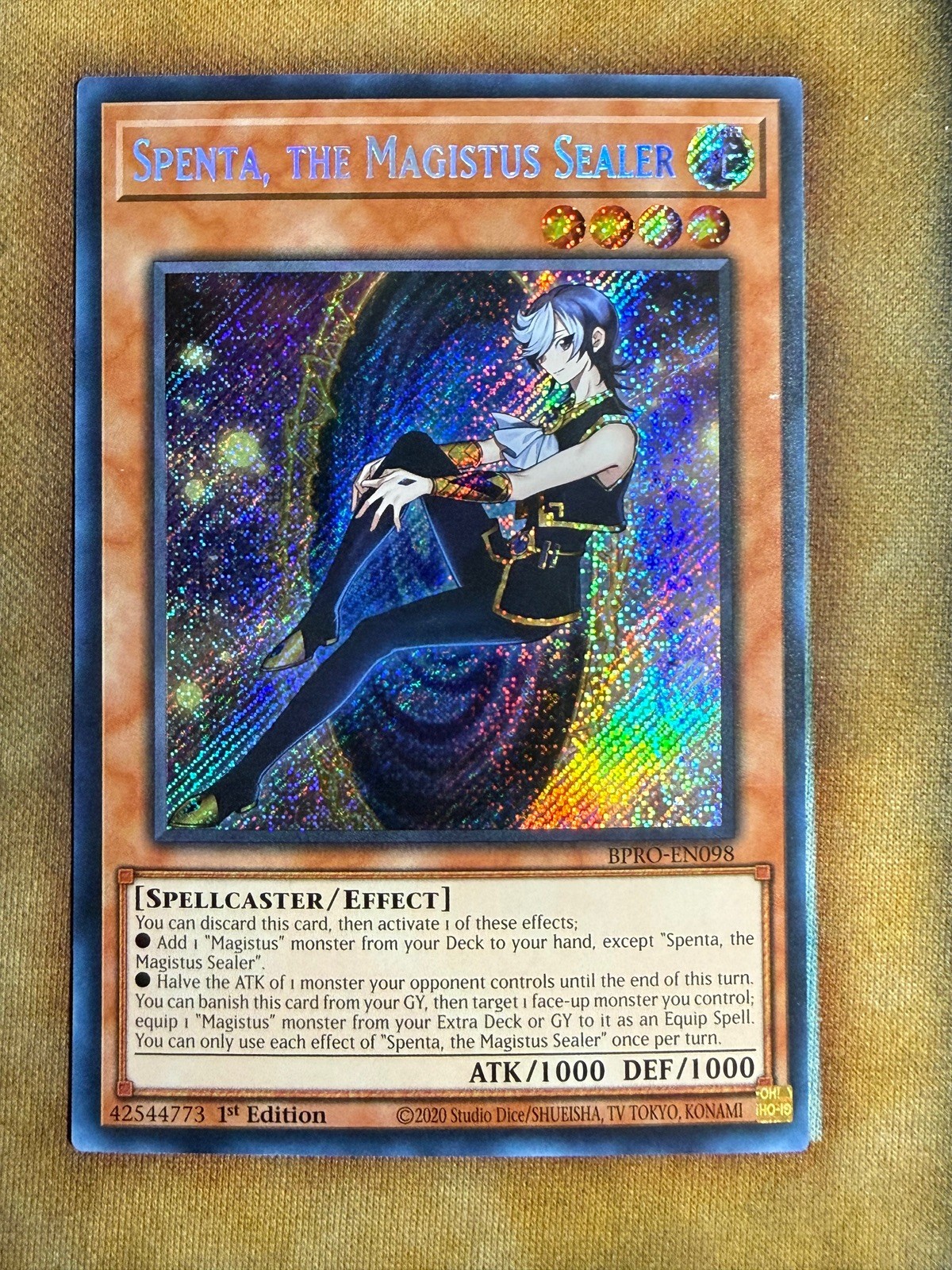Yugioh Spenta, The Magistus Sealer BPRO-EN098 Secret Rare 1st Ed NM