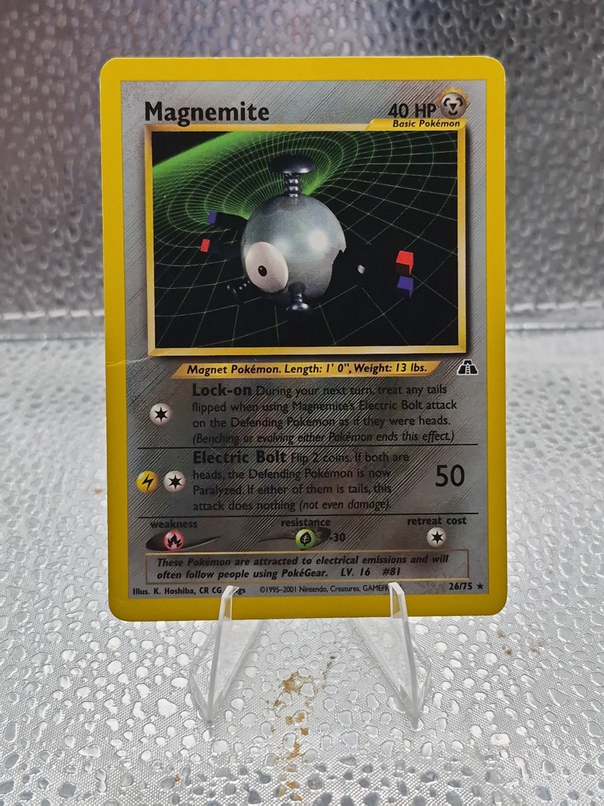 Pokémon TCG - MAGNEMITE - #26 - RARE - UNLIMITED - NEO DISCOVERY 2001 WOTC - HP