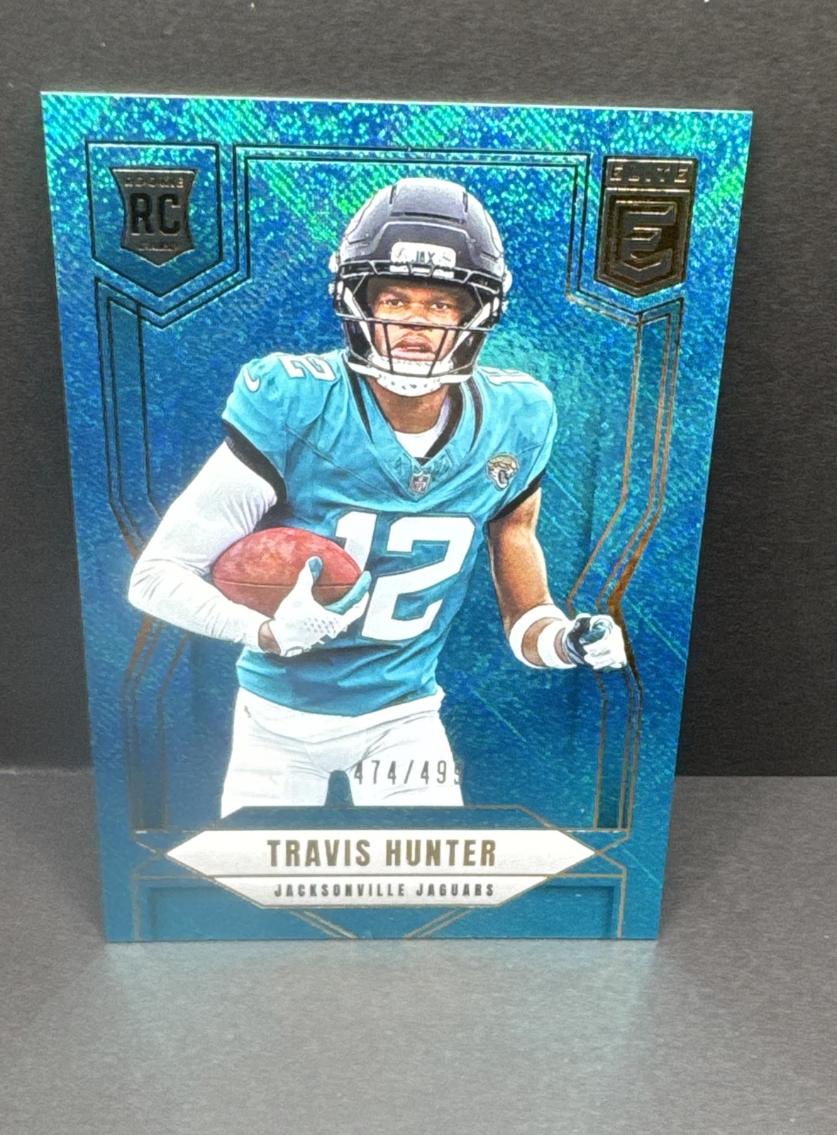 2025 Panini Donruss Elite - Rookies Travis Hunter #114 Teal Matrix /499 (RC) 2025 Panini Donruss Elite - Rookies Travis Hunter #114 Teal Matrix /499 (RC)