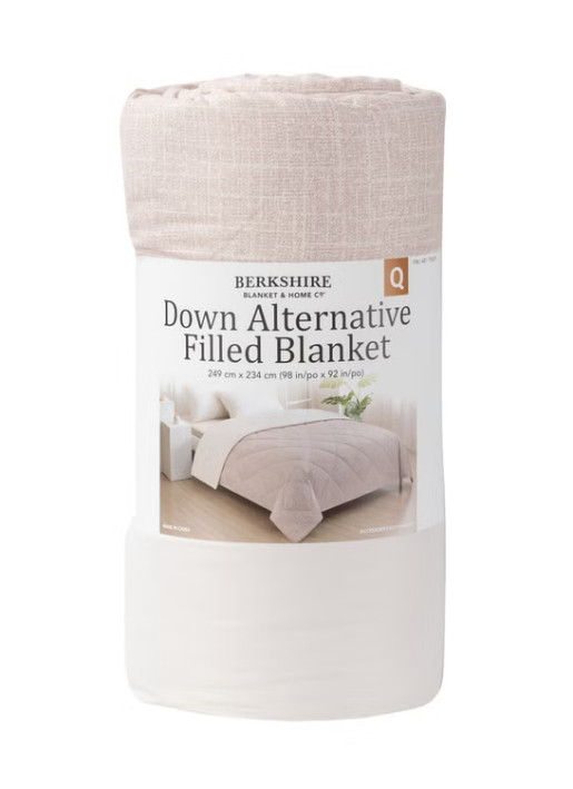 Berkshire Herringbone Down Alternative Filled Blanket Queen 98\ Berkshire Herringbone Down Alternative Filled Blanket Queen 98\