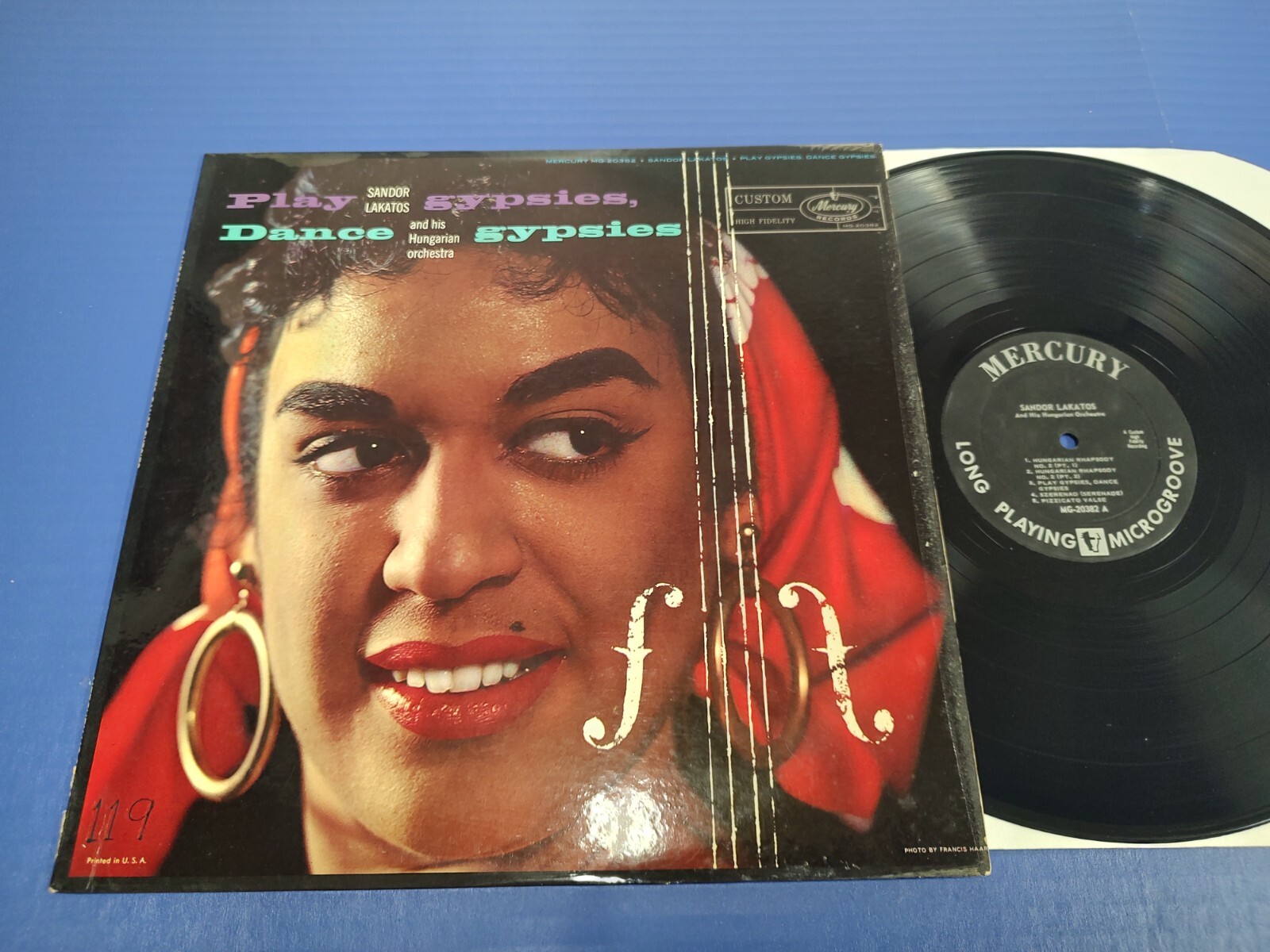 Sandor Lakatos & His Hungarian Orch -Play Gypsies, Dance Gypsies - LP Exotica VG