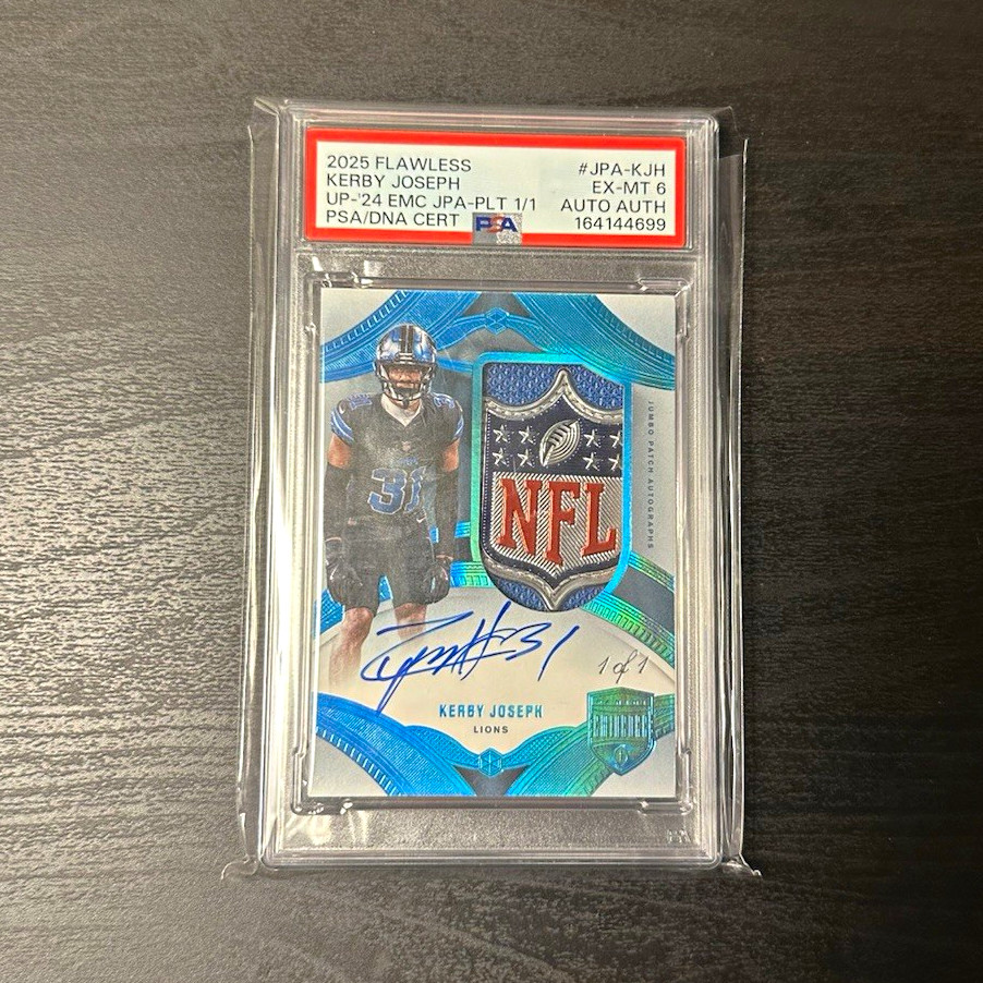 2024 Panini Eminence Kerby Joseph JPA-KJH NFL Shield Patch Auto 1/1 PSA
