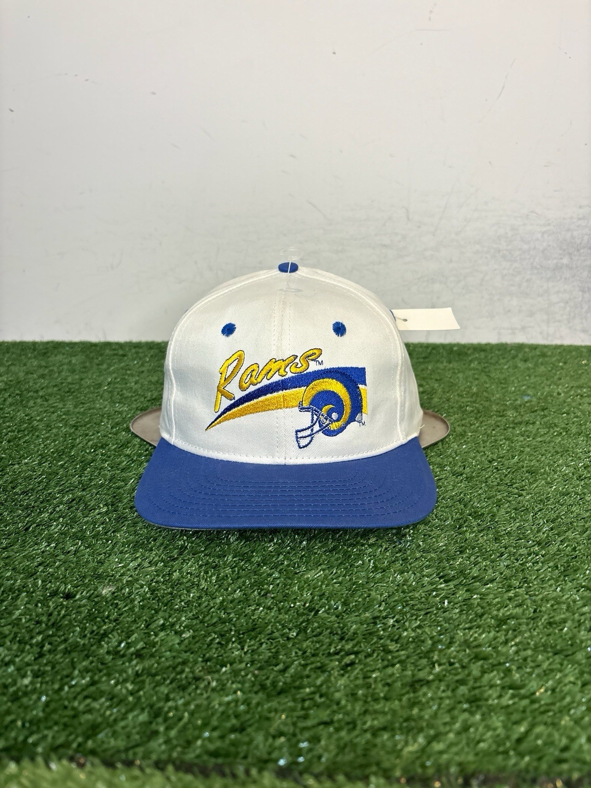 Vintage Los Angeles Rams hat cap snap back white blue annco deadstock mens NFL Vintage Los Angeles Rams hat cap snap back white blue annco deadstock mens NFL