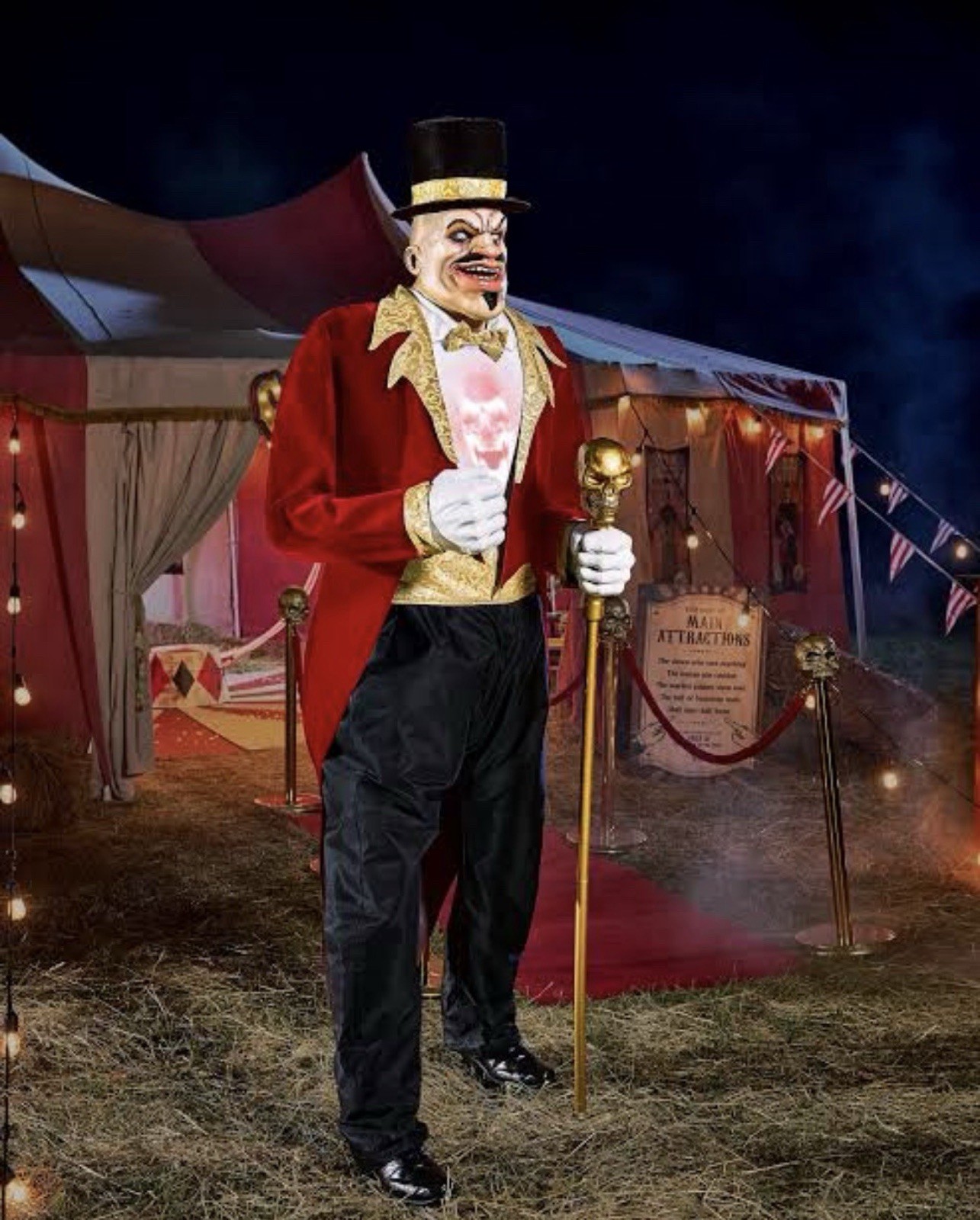 2024 SPIRIT HALLOWEEN RINGMASTER – 7 FT ANIMATRONIC ***NEW***NOT IN ORIGINAL BOX