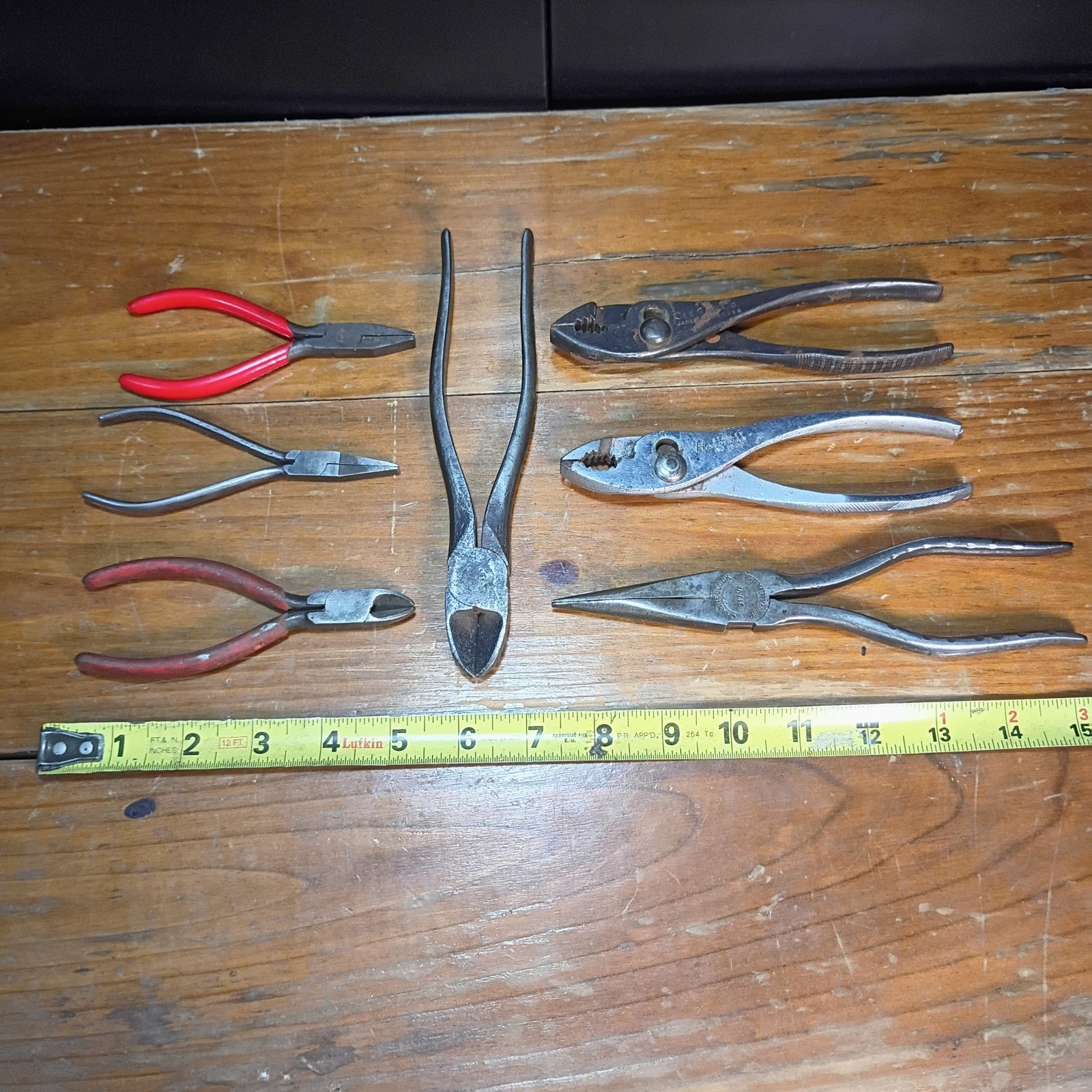 Lot Of 7 Old Pliers & Wire Cutters Various Brands Including Stanley Handyman Lot Of 7 Old Pliers & Wire Cutters Various Brands Including Stanley Handyman