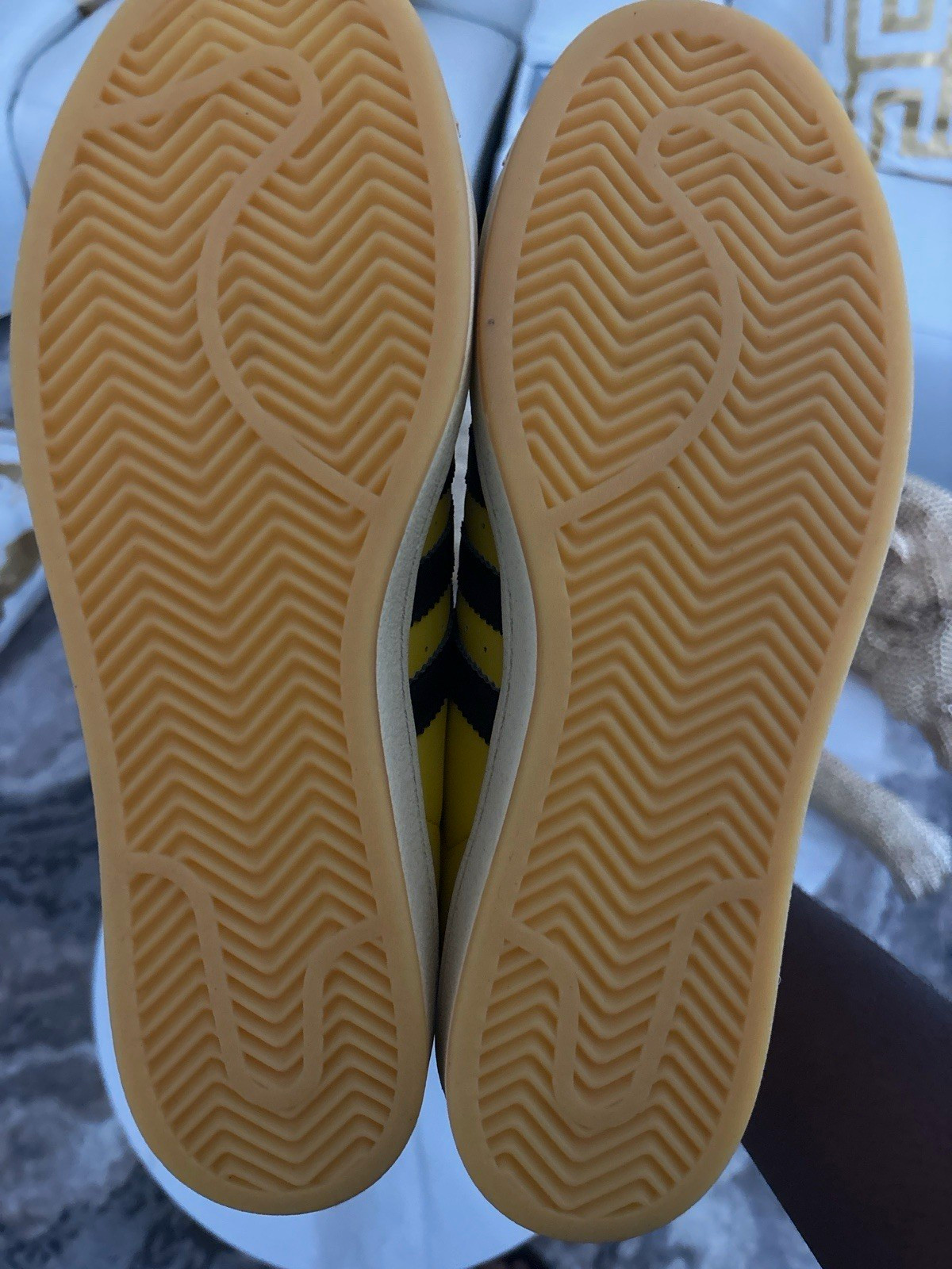 adidas Superstar Originals Low Top Leather Lace-Up Sneakers Yellow/Black NWOB