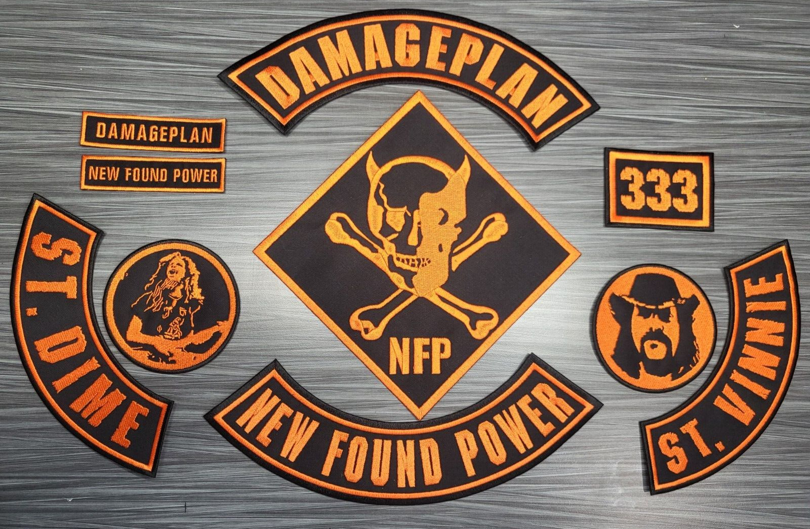 EMBROIDERED DAMAGEPLAN NEW FOUND POWER FULL PATCH SET 10pcs (Please Read Ad)