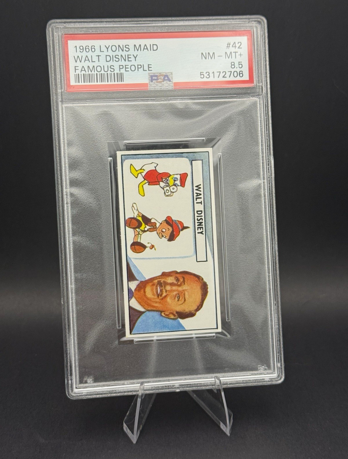 Lyons Maid 1966 Famous People #42 Walt Disney PSA 8.5 Graded 53172706 Lyons Maid 1966 Famous People #42 Walt Disney PSA 8.5 Graded 53172706