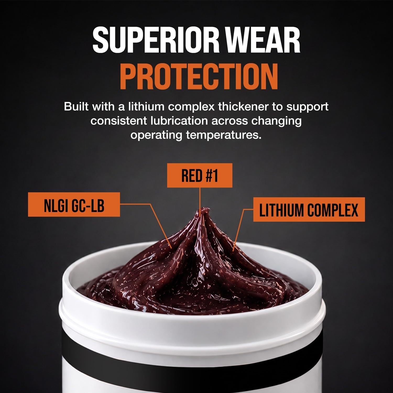 10 Tubes Premium High Temp Red #1 EP1 Lithium Complex Multi-Purpose 10x14oz. 10 Tubes Premium High Temp Red #1 EP1 Lithium Complex Multi-Purpose 10x14oz.