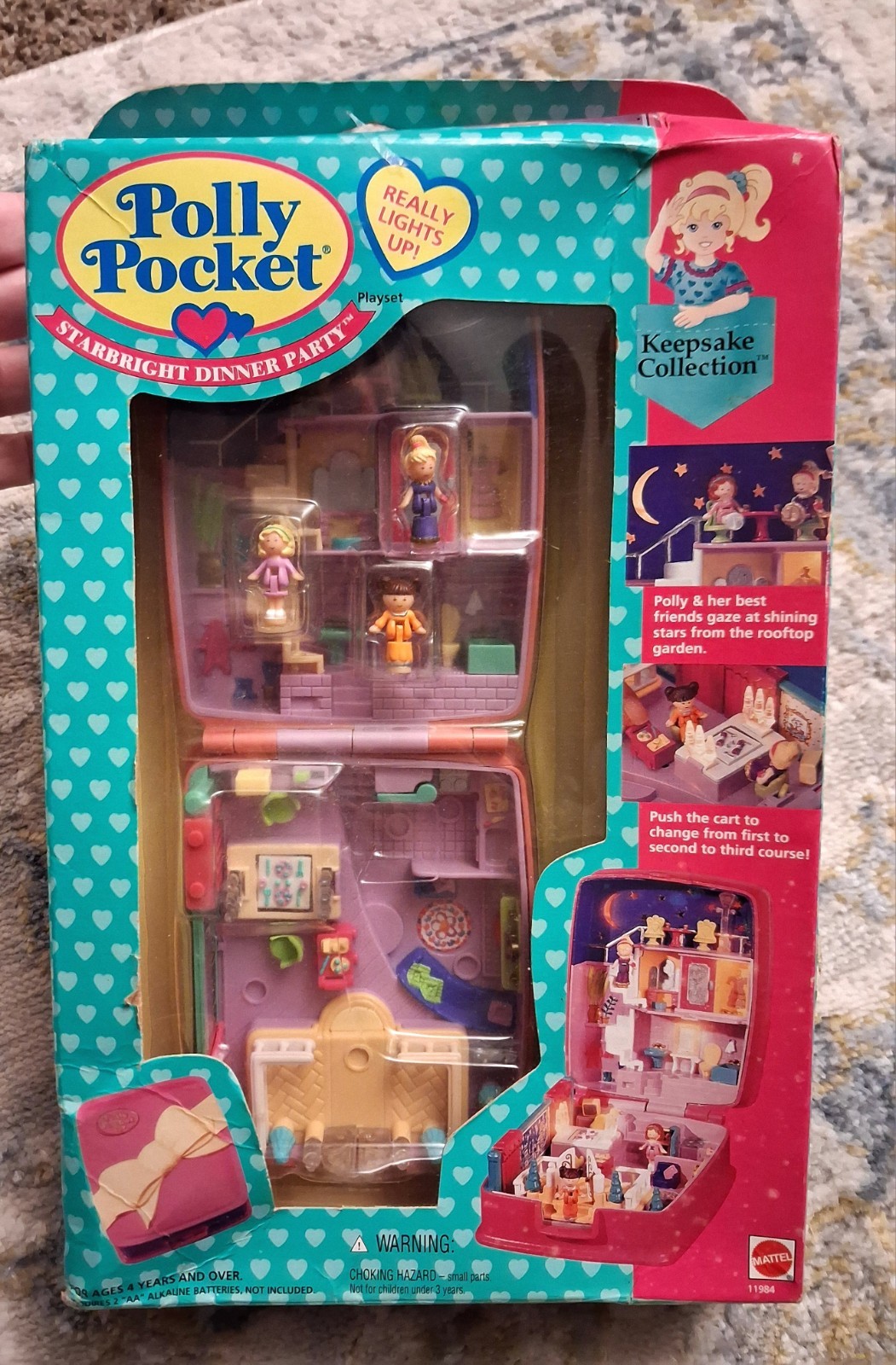Polly Pocket 1994 Star Bright Dinner Party Mattel New In Box Vintage