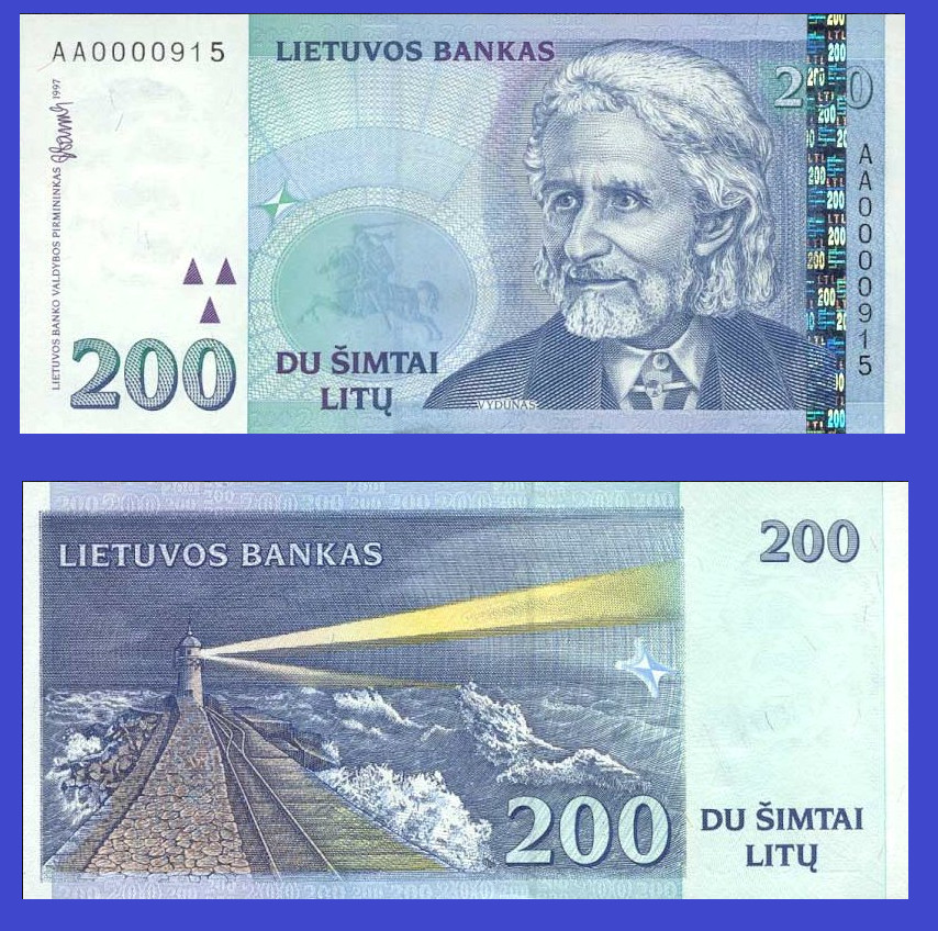 lithuania 200 litas 1997 / COPY