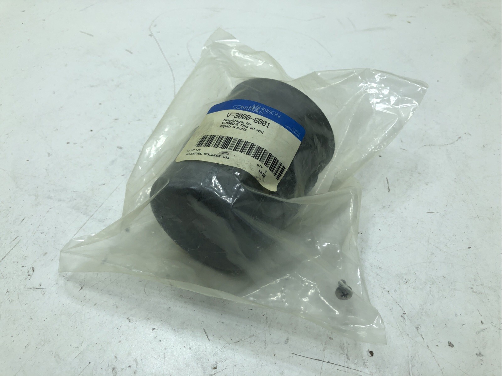 (Qty.3) Johnson Controls V-3000-6001 Pneumatic Actuator Diaphragms (Qty.3) Johnson Controls V-3000-6001 Pneumatic Actuator Diaphragms