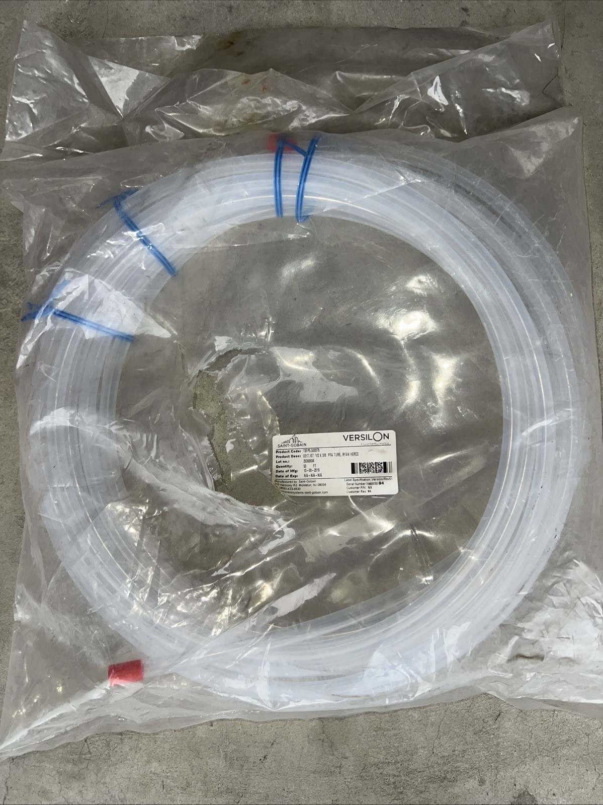 Saint Gobain 1/2 x 3/8 PFA Tubing 50 ft