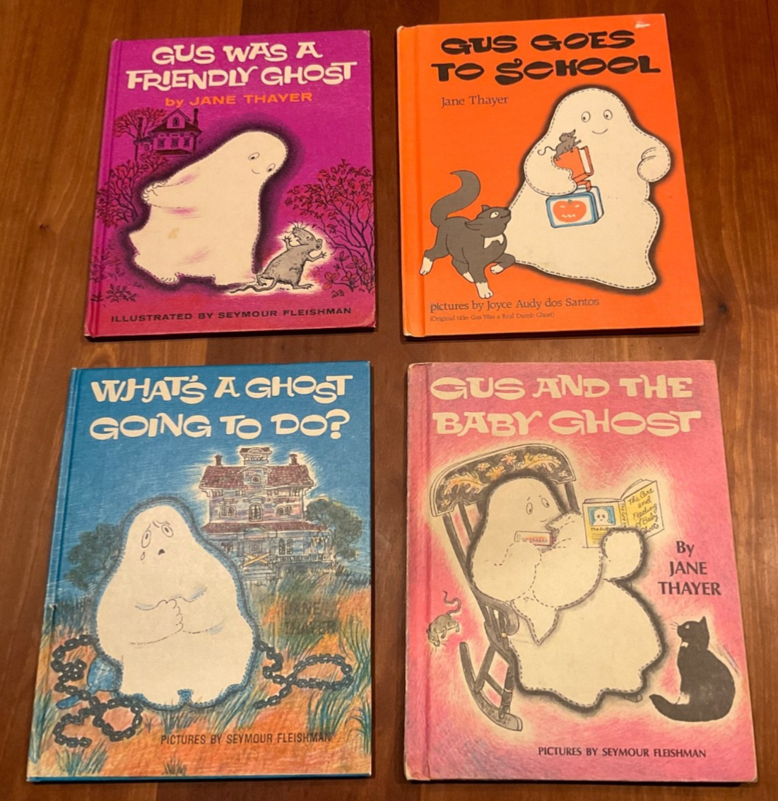 4 Vtg Gus was a  Friendly Ghost, Baby Ghost, School, Going to Do Books - Lot