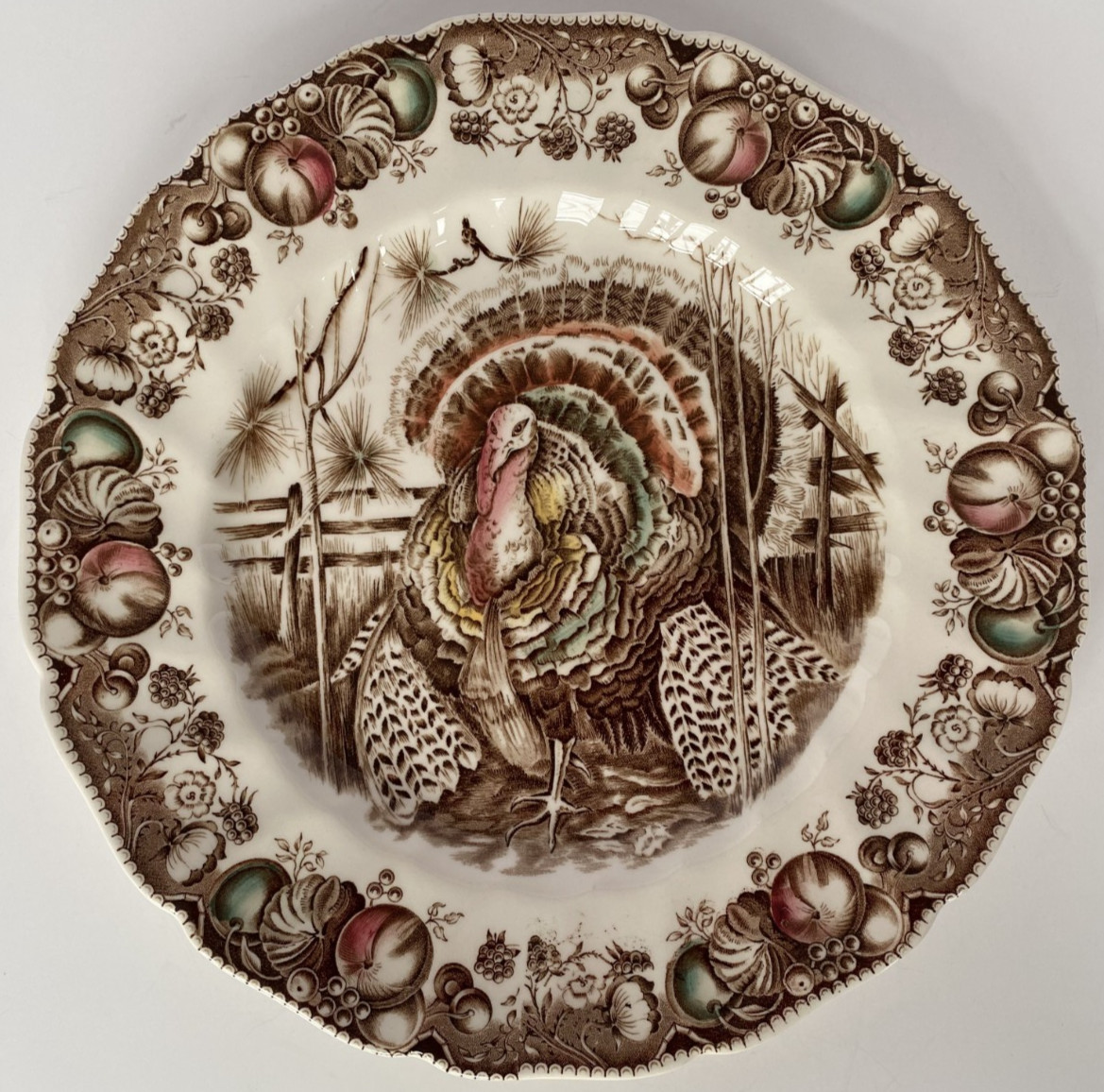 Vintage Johnson Bros. His Majesty Turkey Dinner Plate 10-1/2\