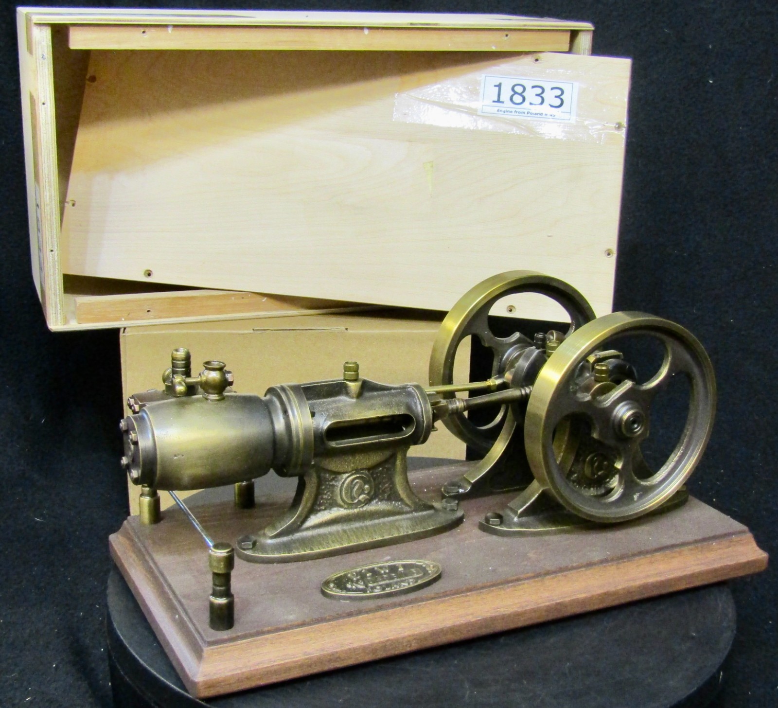 NEW  Superb - Large Solid Bronze Live Steam Engine Hand Made in Poland # 1833
