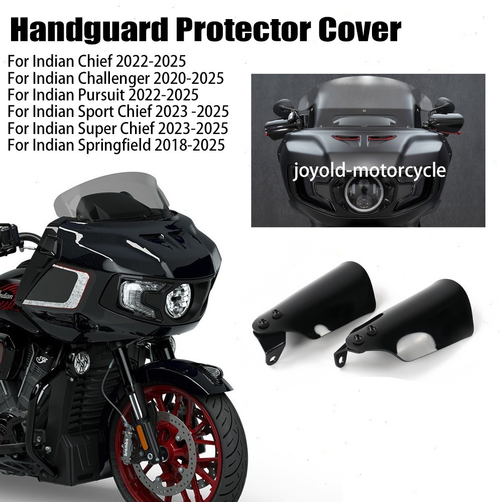 For Indian Pursuit Springfield 2022-2026 Black Waterproof Hand Guards Cover