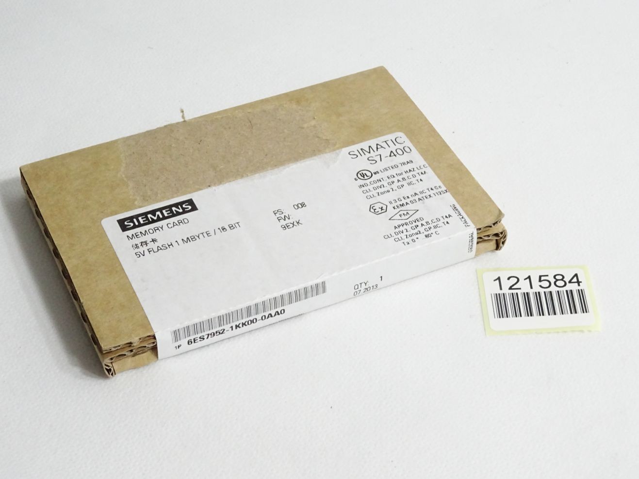 Siemens S7-400 memory card 1 MB 6ES7952-1KK00-0AA0 6ES7 952 / new original packaging sealed