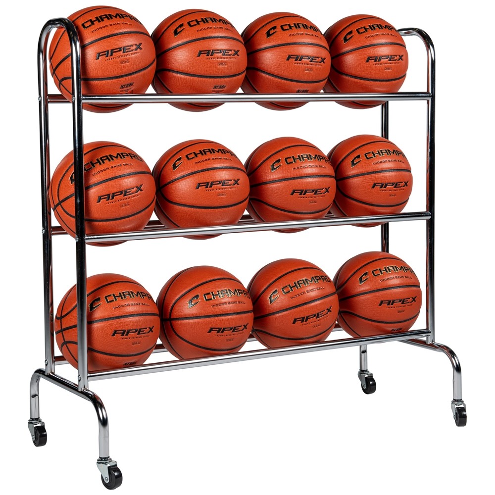 Champro Unisex BR12 12 Ball Rack w/Casters Champro Unisex BR12 12 Ball Rack w/Casters