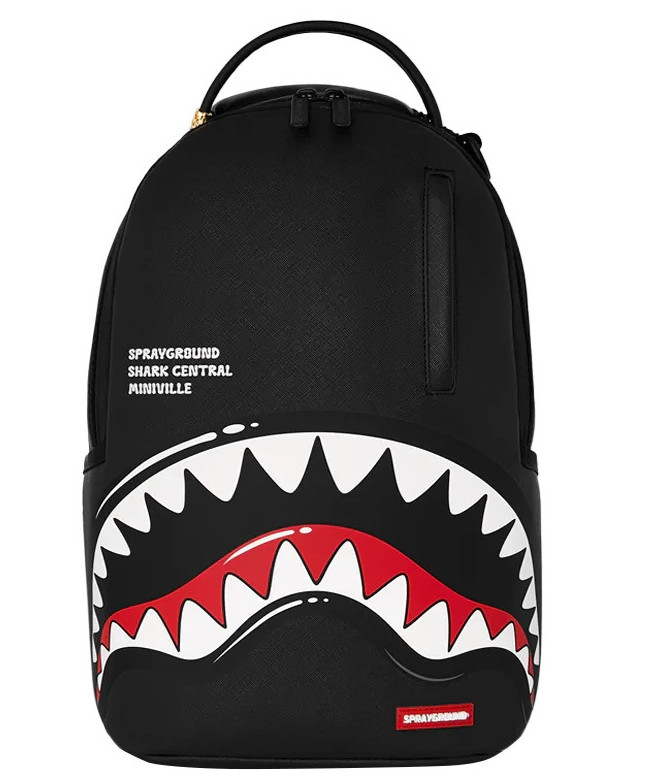 Sprayground Shark Central Bubble Mini Backpack🔥New Black Small Kids School Bag