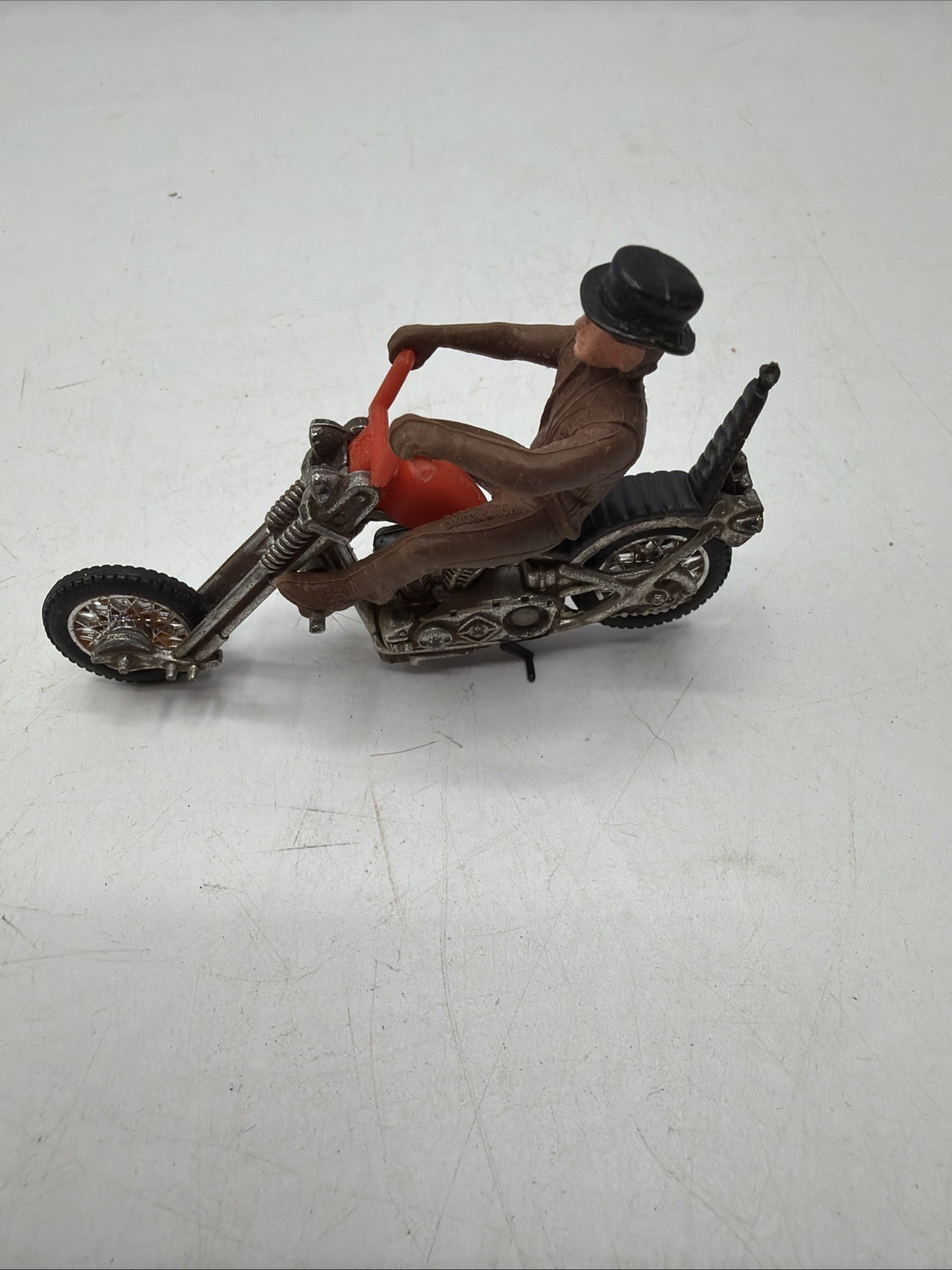 VTG 1971 Hot Wheels Redline RRRumblers Mean machine motorcycle Brown hat rider VTG 1971 Hot Wheels Redline RRRumblers Mean machine motorcycle Brown hat rider