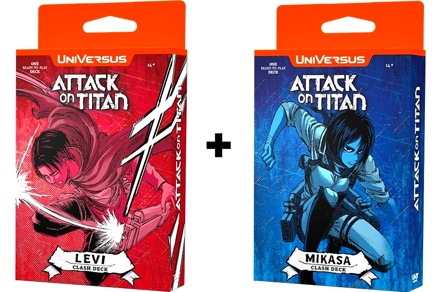 2 UniVersus Attack on Titan Battle For Humanity Clash Deck Mikasa & Levi Sealed 2 UniVersus Attack on Titan Battle For Humanity Clash Deck Mikasa & Levi Sealed